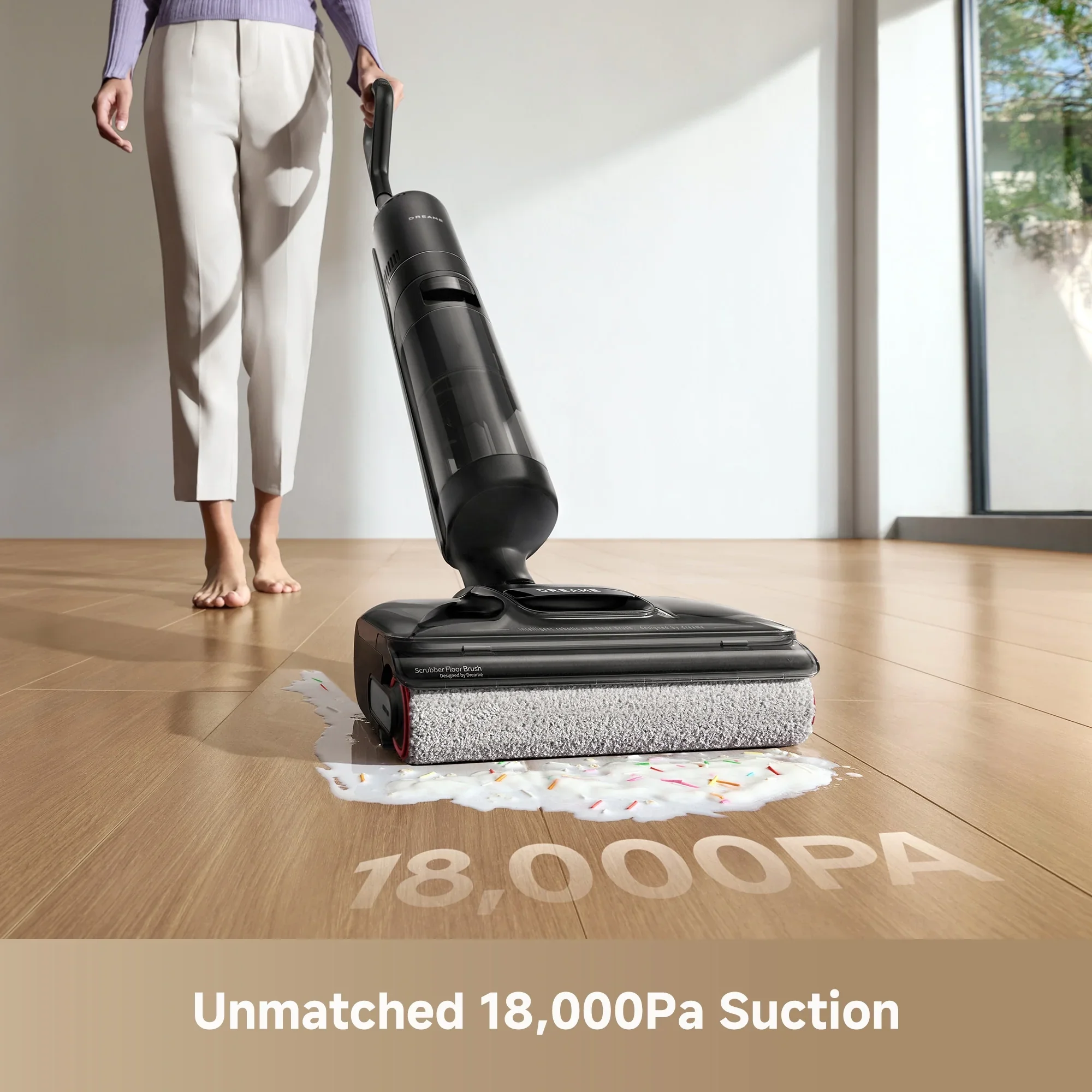 Dreame Cordless Wet/Dry Vacuum Cleaner, Dual-Edge Brushes, 600ml water tank, Self-Propulsion, K20