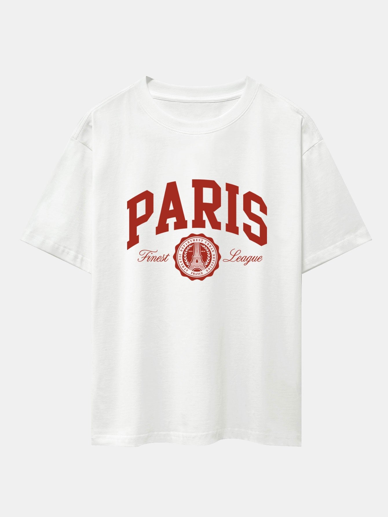 T-shirt oversize imprimé style universitaire parisien