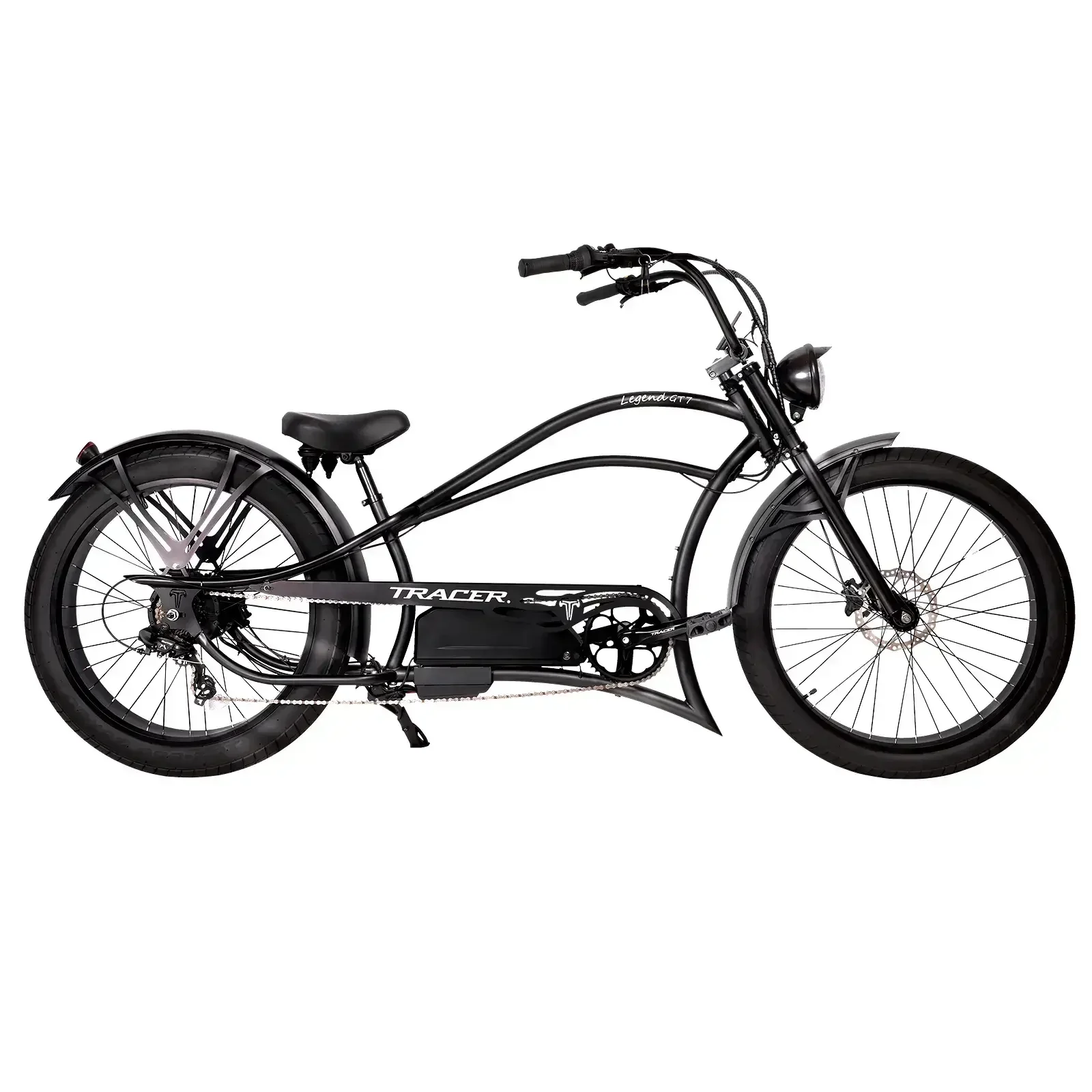 Legend GT7 Cruiser Chopper E-bike, 1000W Motor, 7 Speed, Disc Brake, for Men, Matte Black - Image 7