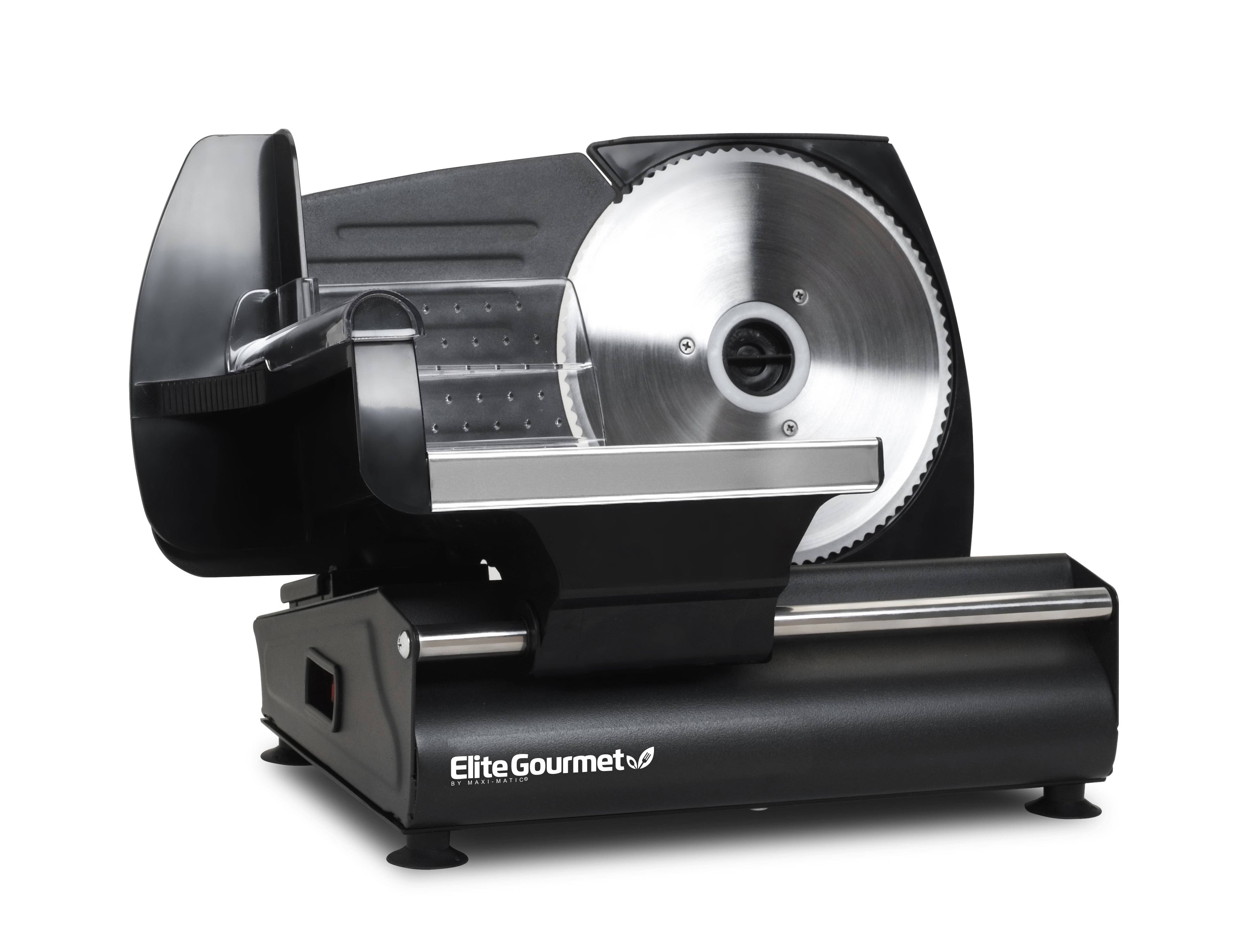 Elite Gourmet Precision Electric Deli Food Meat Slicer, Black