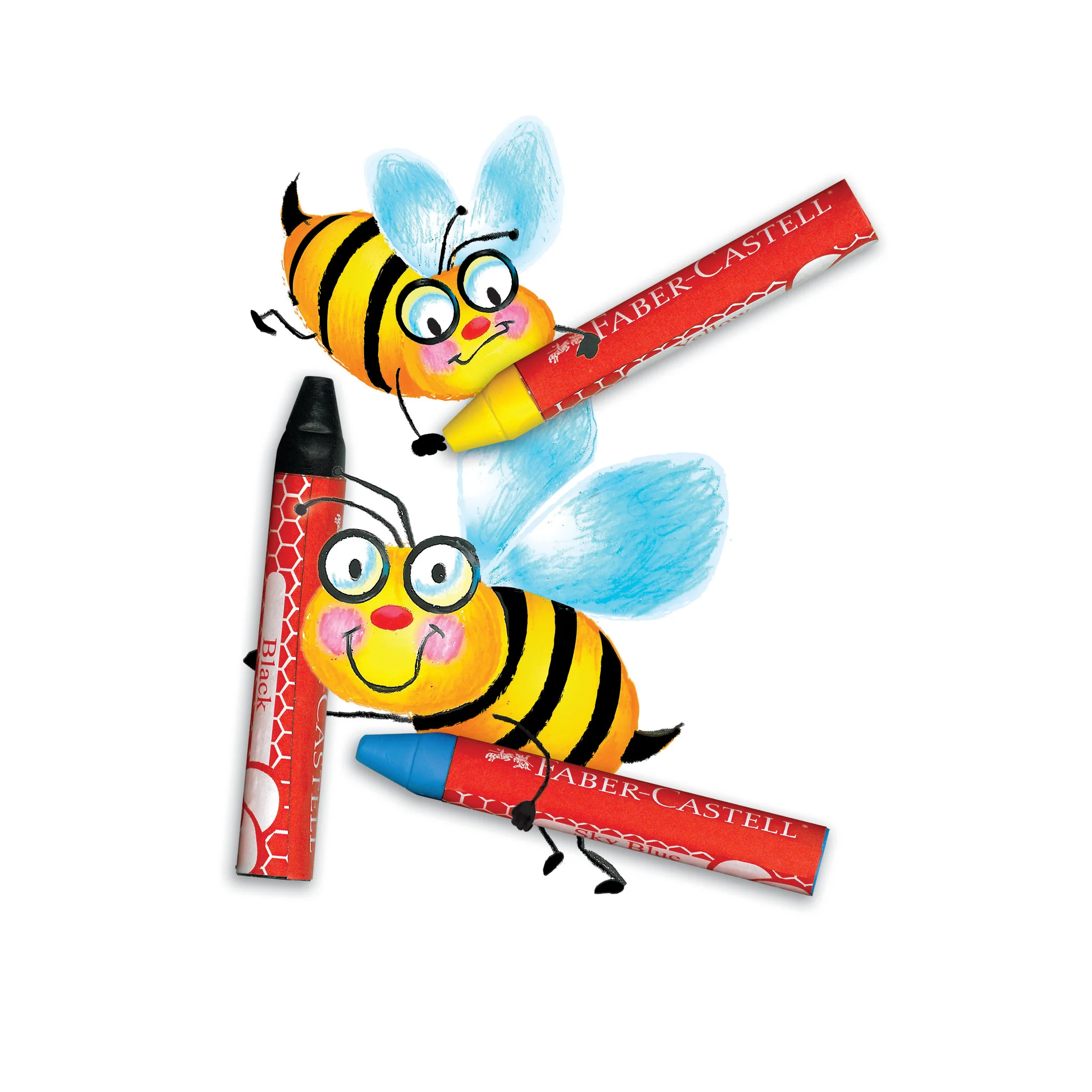 Lot scolaire de crayons de cire d'abeille géants