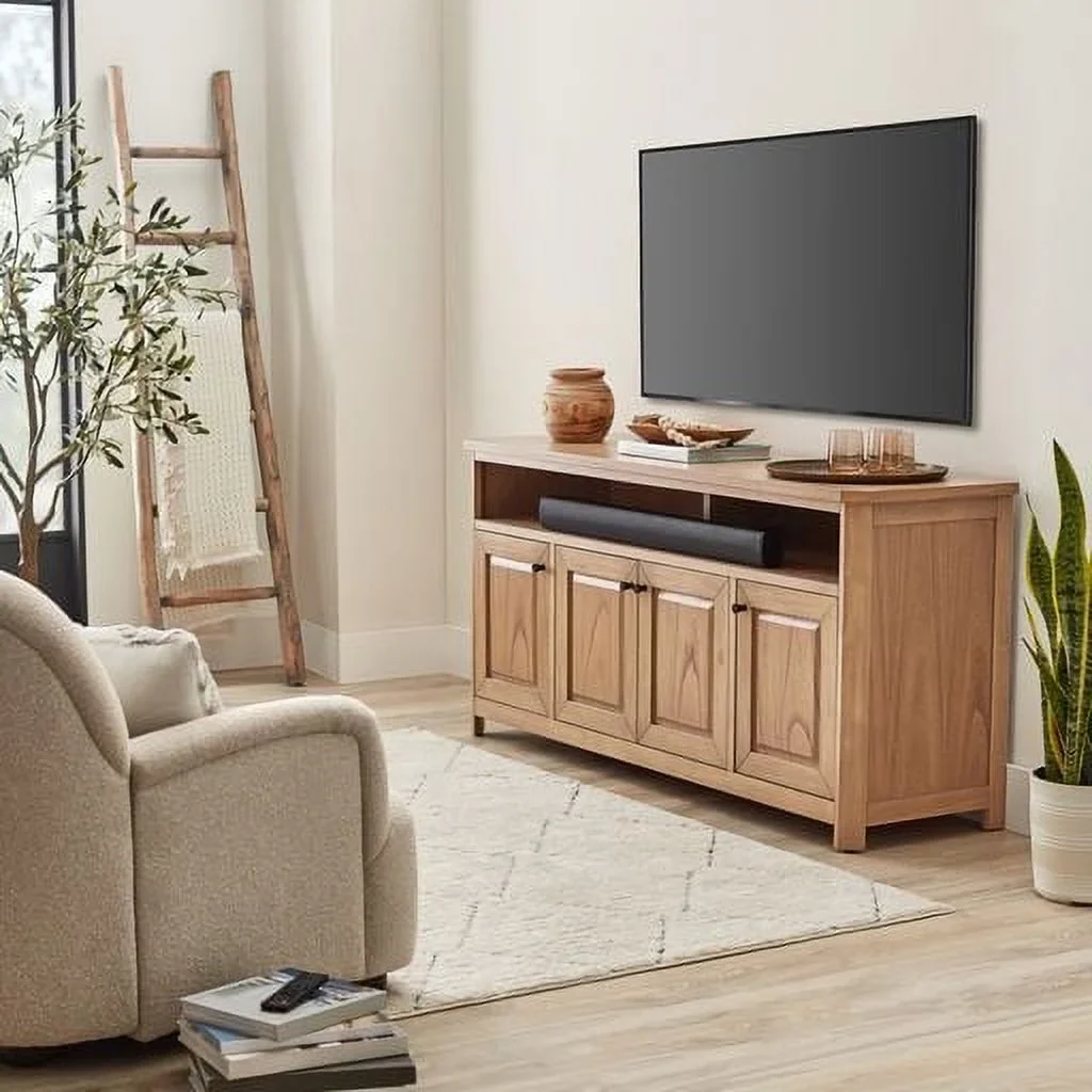 Better Homes & Gardens Pembrook TV Stand for TVs up to 70, Natural Oak finish, by Dave & Jenny Marrs