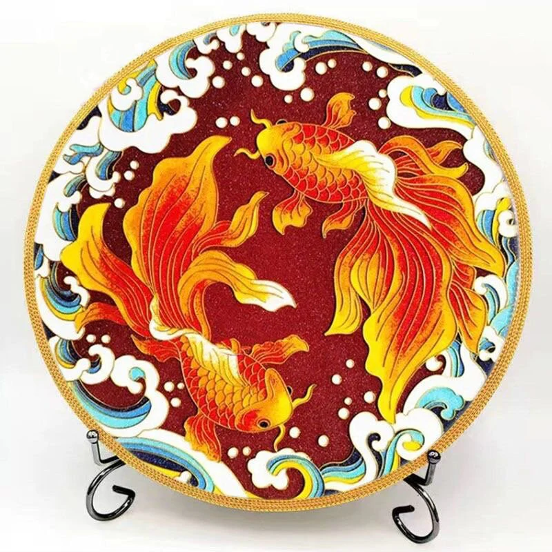 Joyful Gold Fish, Beginner Cloisonné Enamel DIY Kit, with Tutorial& All Tools