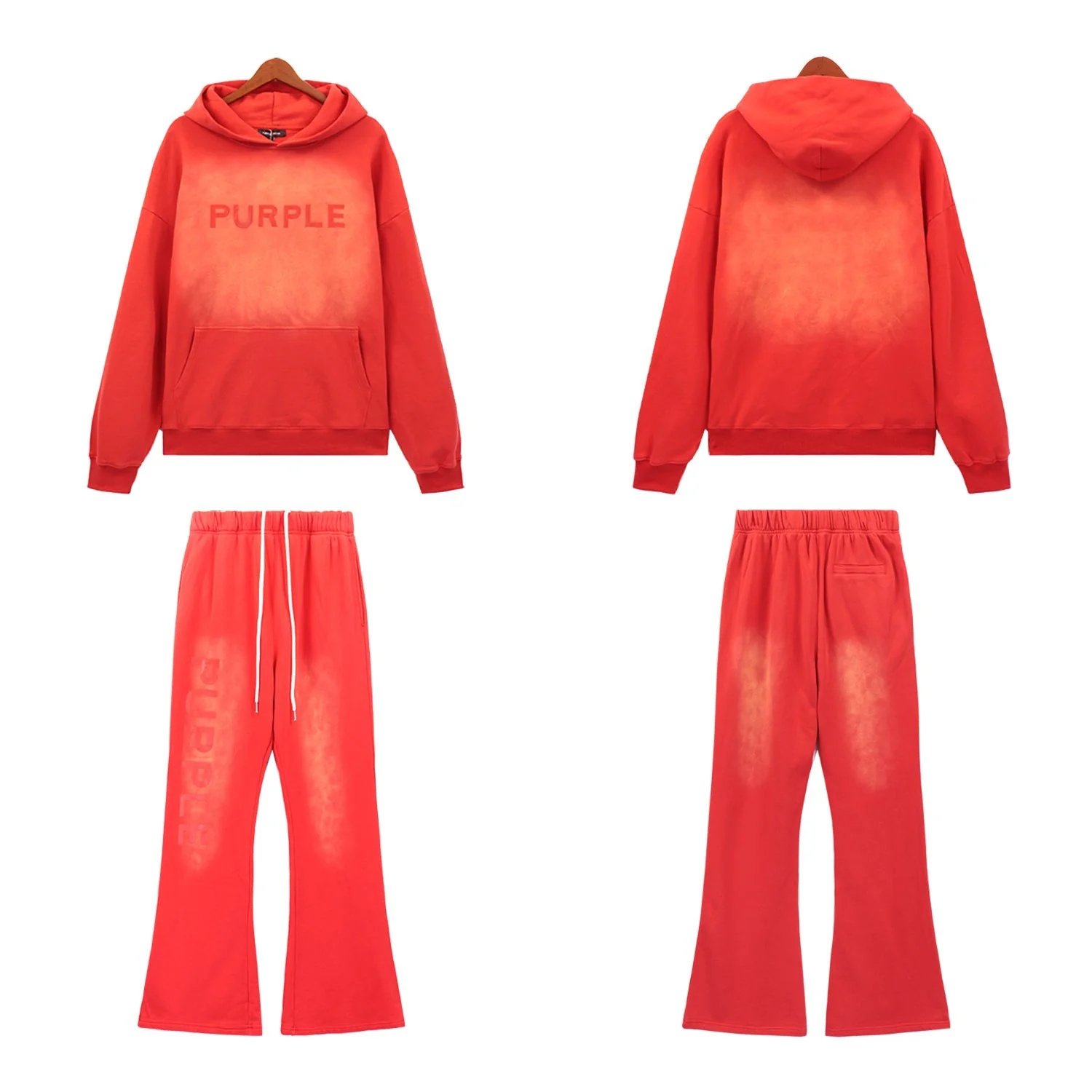 Purple New Hoodie suit 5965