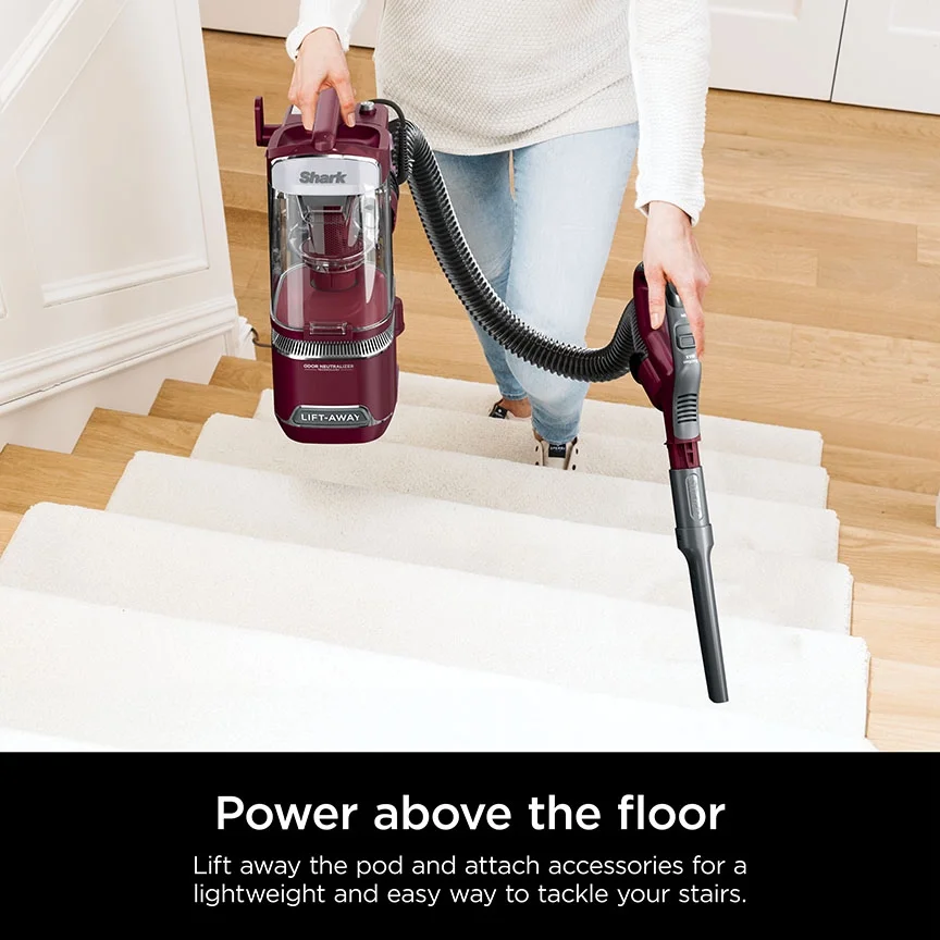 Detect Lift-Away ADV Corded Upright Vacuum with PowerFins Detect, Self-Cleaning Brushroll Odor Neutralizer Technology, LA492, Burgundy - Image 5