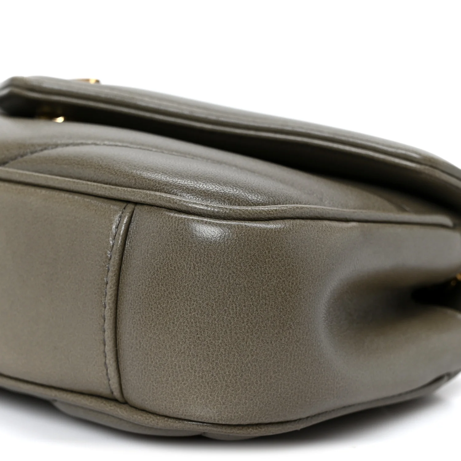 Lambskin Chevron Quilted Mini LouLou Dark Strong Moss
