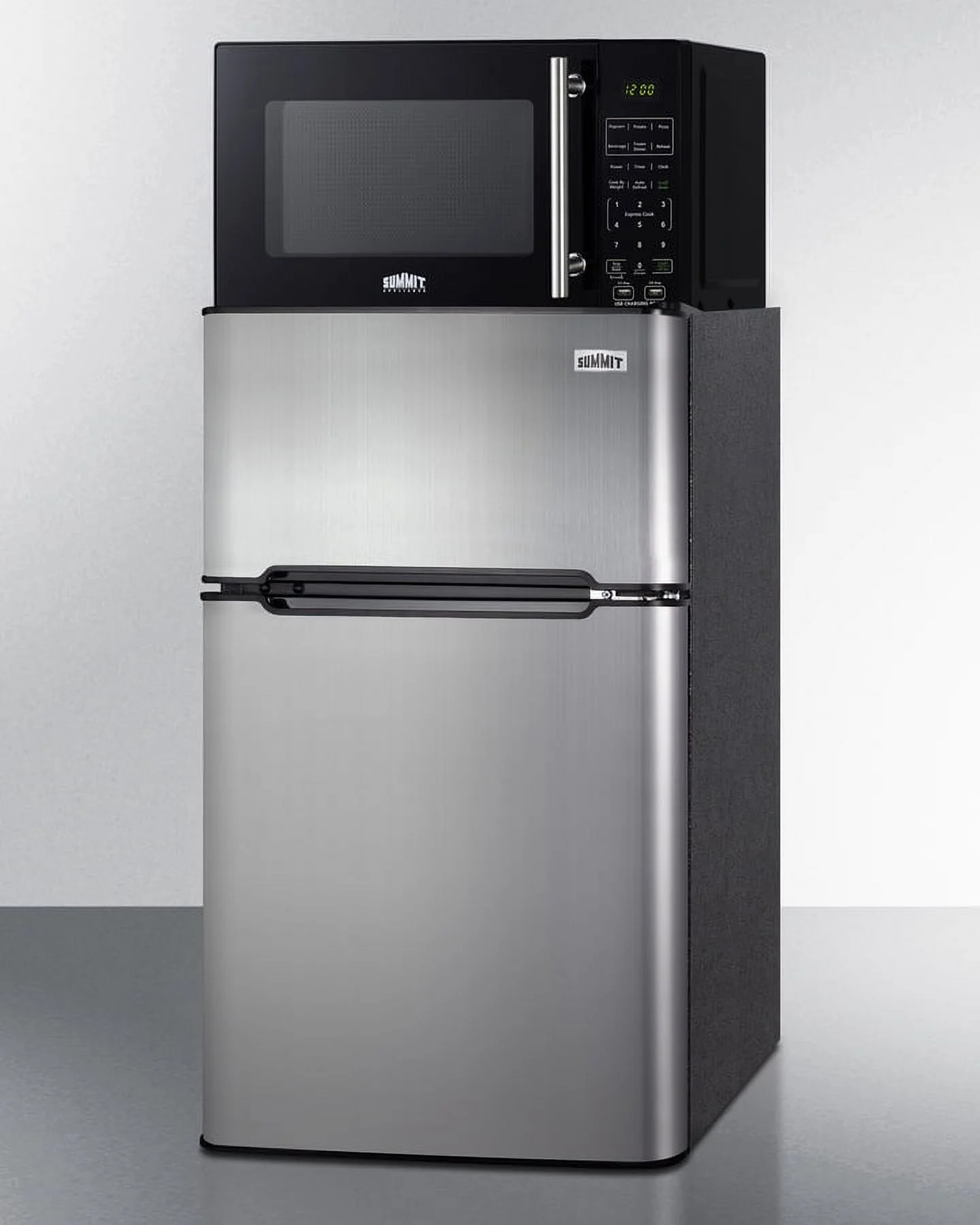 Summit Appliance 2 Door Microwave & Refrigerator - Freezer Combination with Allocator