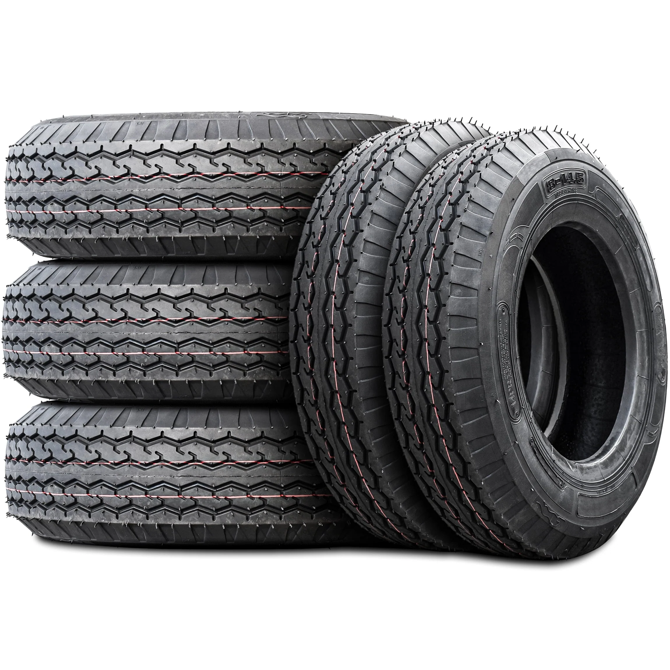 Set of 4 (FOUR) Nama NM519 ST 8 - 14.5 Load G (14 Ply) Heavy Duty Mobile Home Trailer Tires