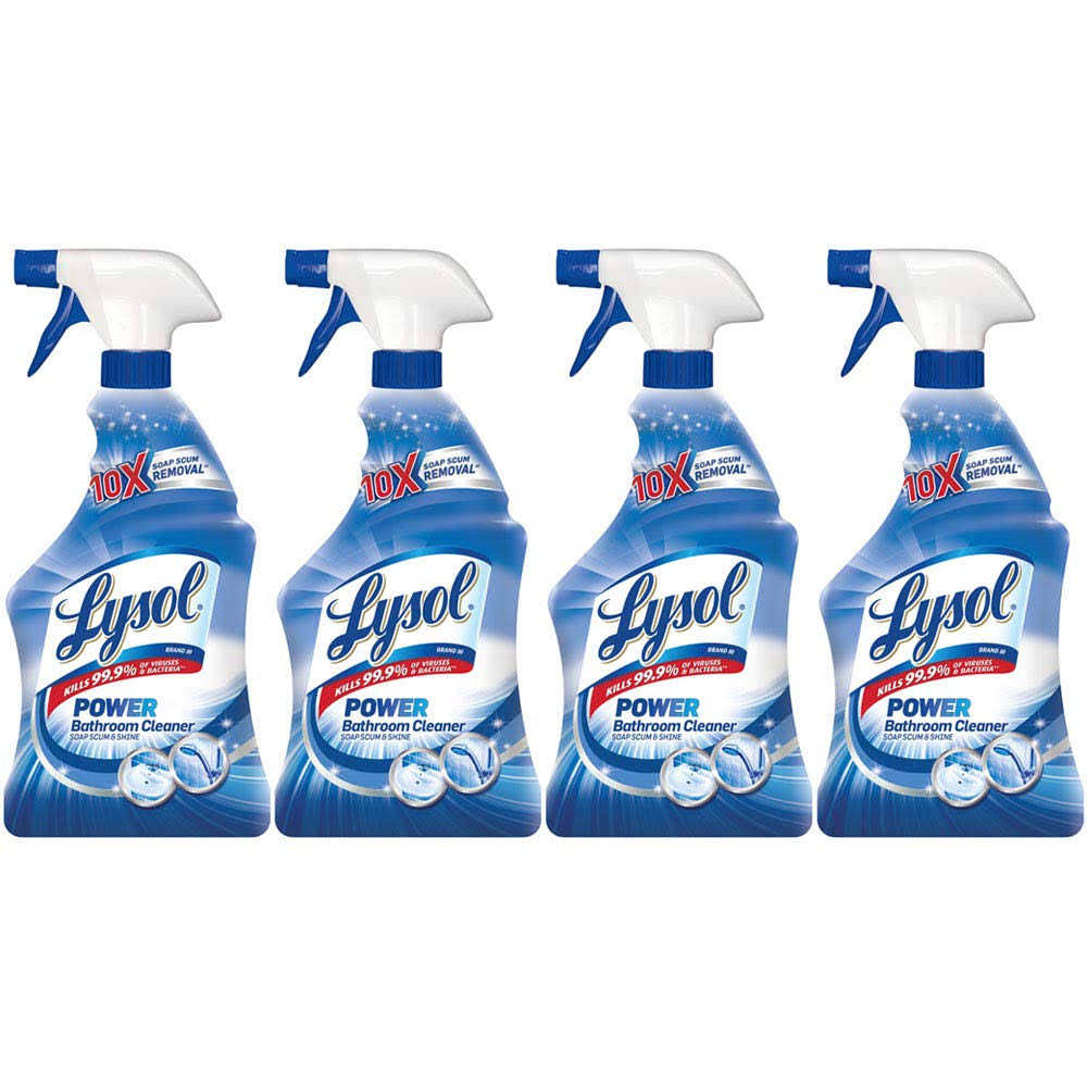 Lysol Power Bathroom Foamer Spray, 22 fl oz (Pack of 4)