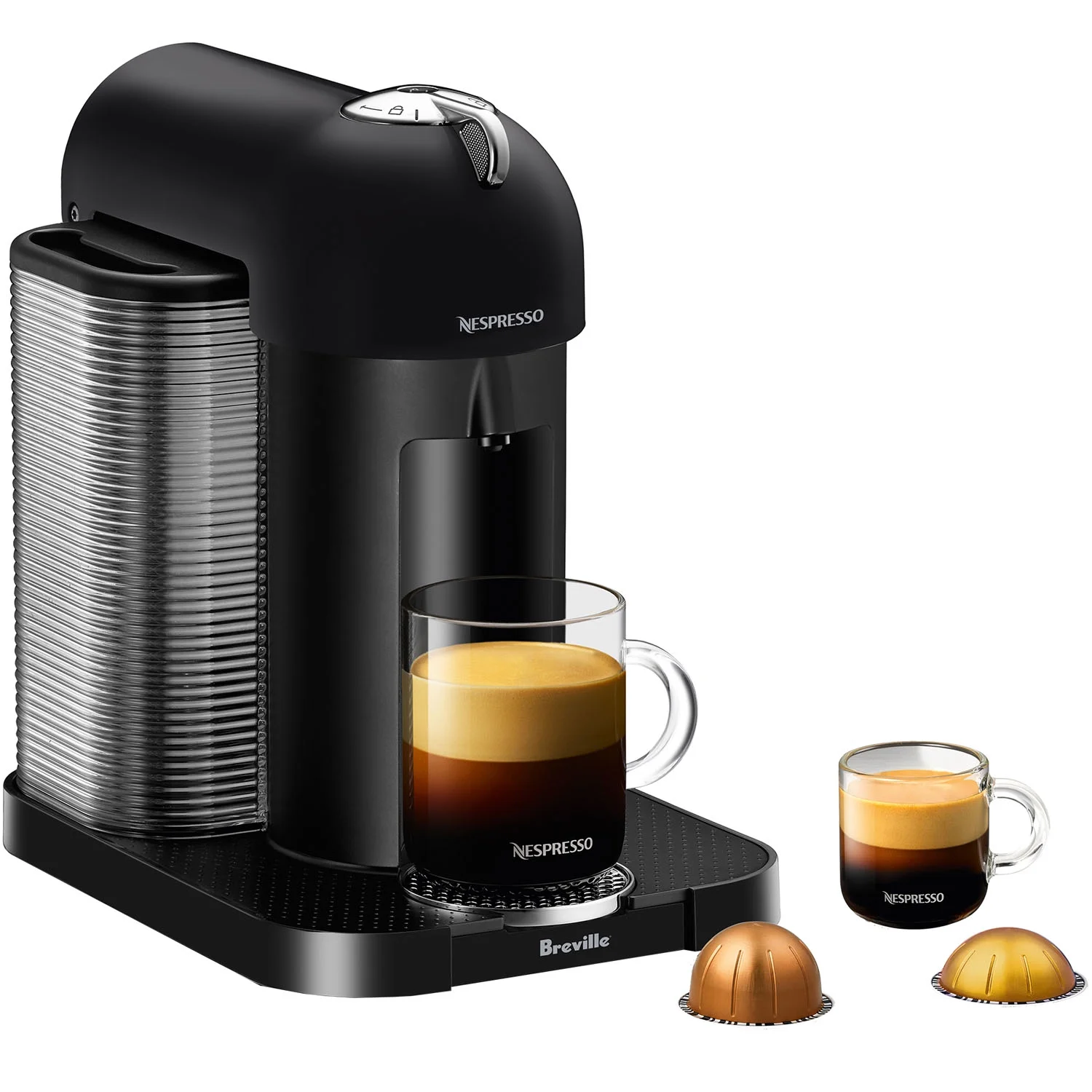 Breville Nespresso Vertuo Coffee & Espresso Single - Serve Machine in Matte Black