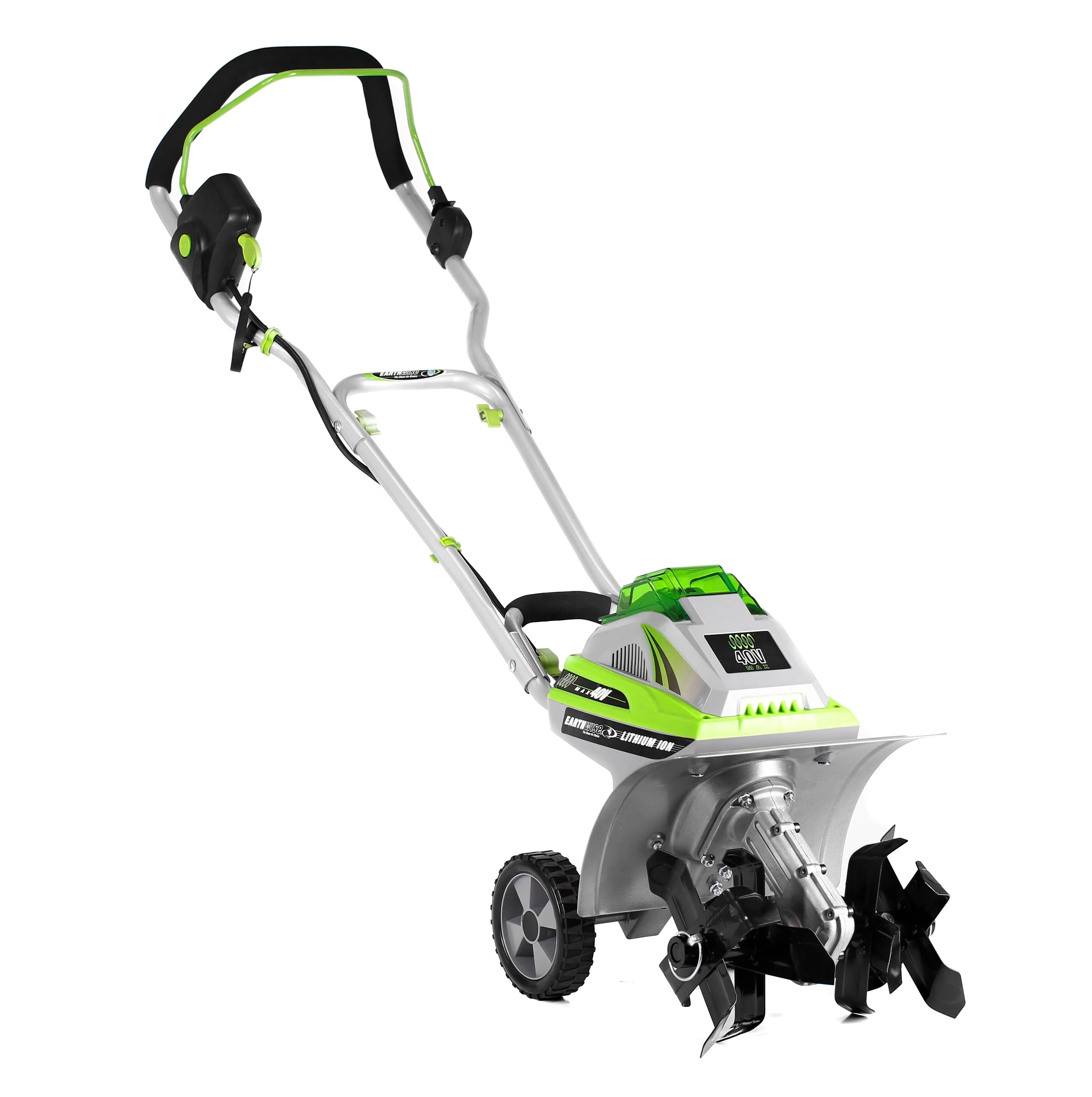 Earthwise TC70040 11 - Inch 40 Volt Lithium Ion Cordless Electric Tiller/Cultivator with Adjustable Tines