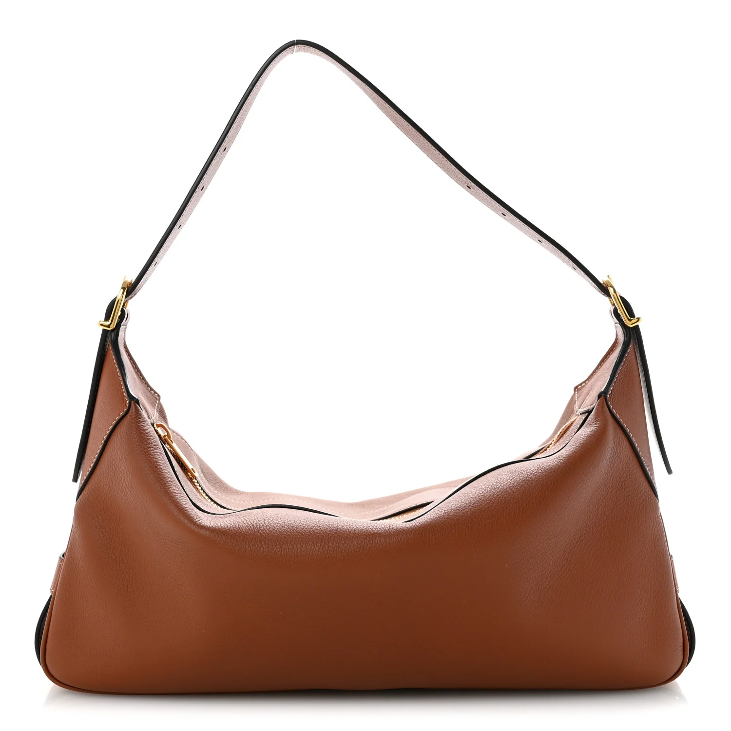 Supple Calfskin Medium Romy Shoulder Bag Tan