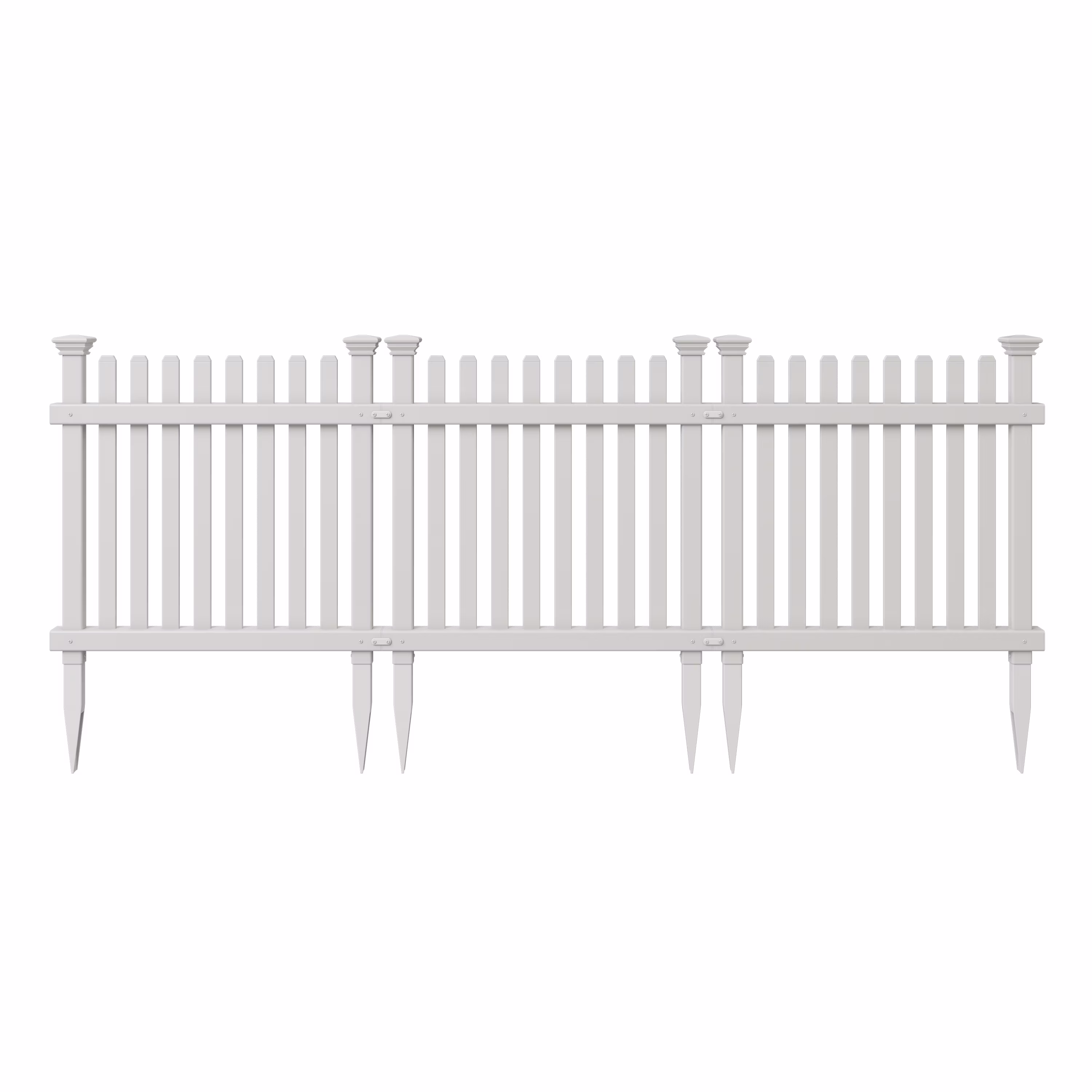 2ft H x 2ft W (3 Panels) No Dig Zippity Roger Rabbit Garden Fence Kit, White Vinyl Picket Fence Panels, Perfect Garden Fences and Borders for Dogs, Dog Fence Outdoor for Yard, ZP19056