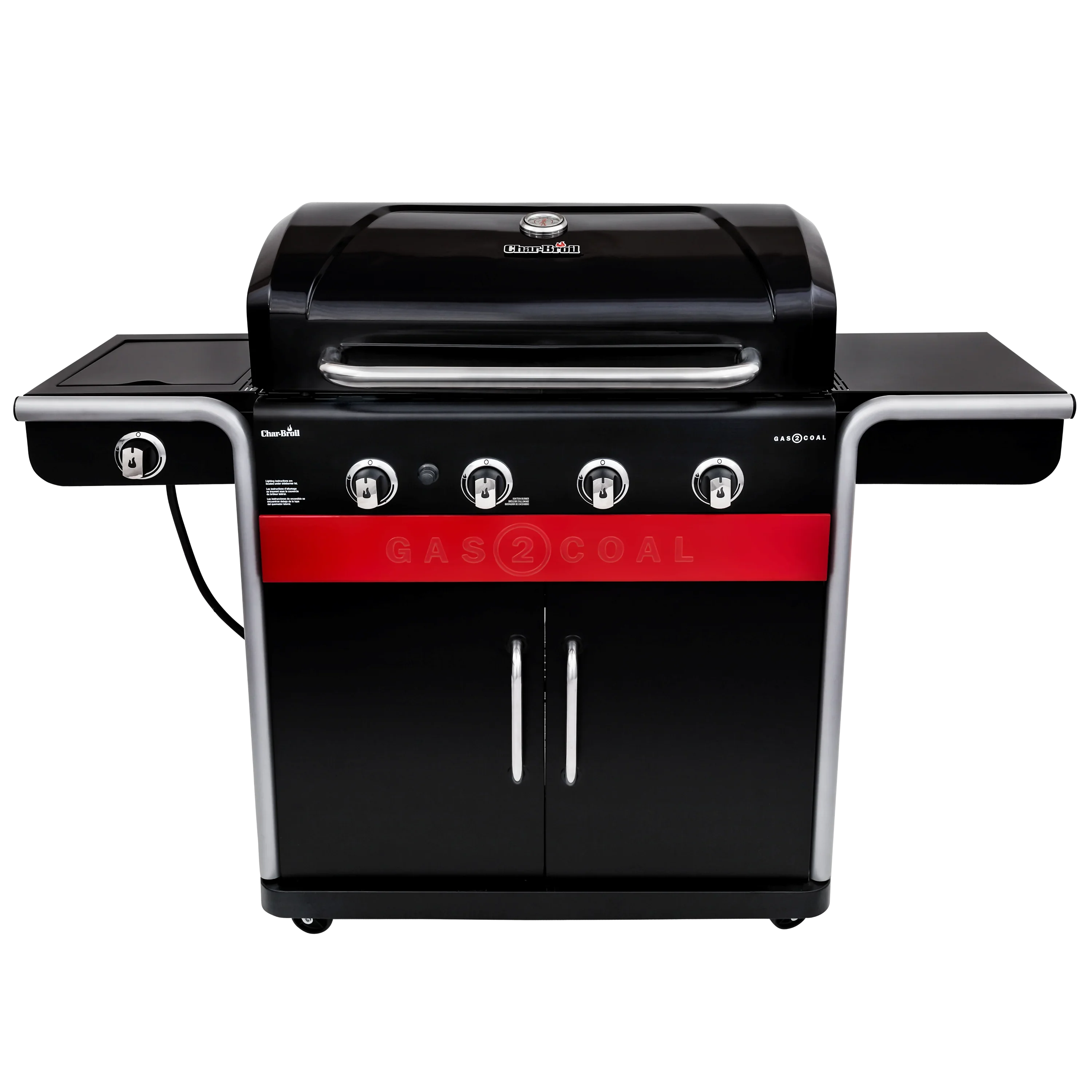 Gas2Coal 4-Burner LP Gas & Charcoal Outdoor Combination Grill
