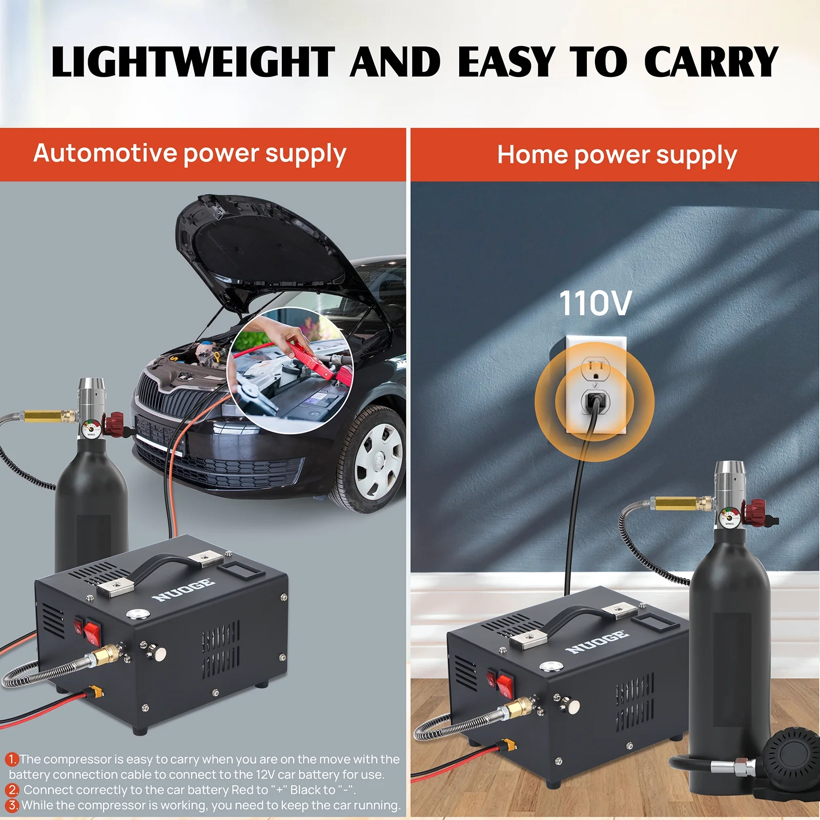 Pcp Air Compressor,4500Psi 12V DC or 110V AC W/Converter Paintball/Scuba Tank Compressor Pump - Image 7