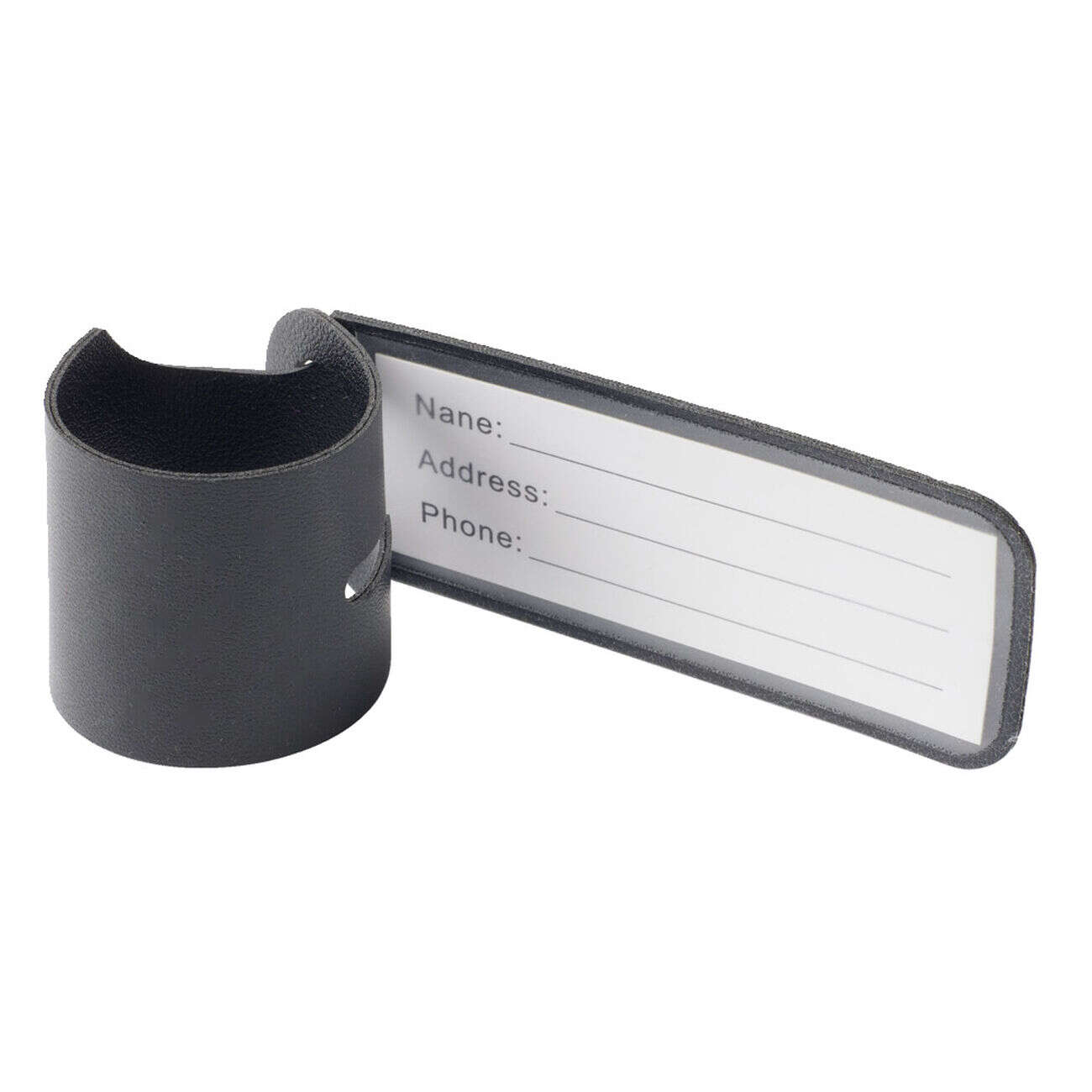 Étiquette bagage voyage en simili L24,5cm (5 modèles)