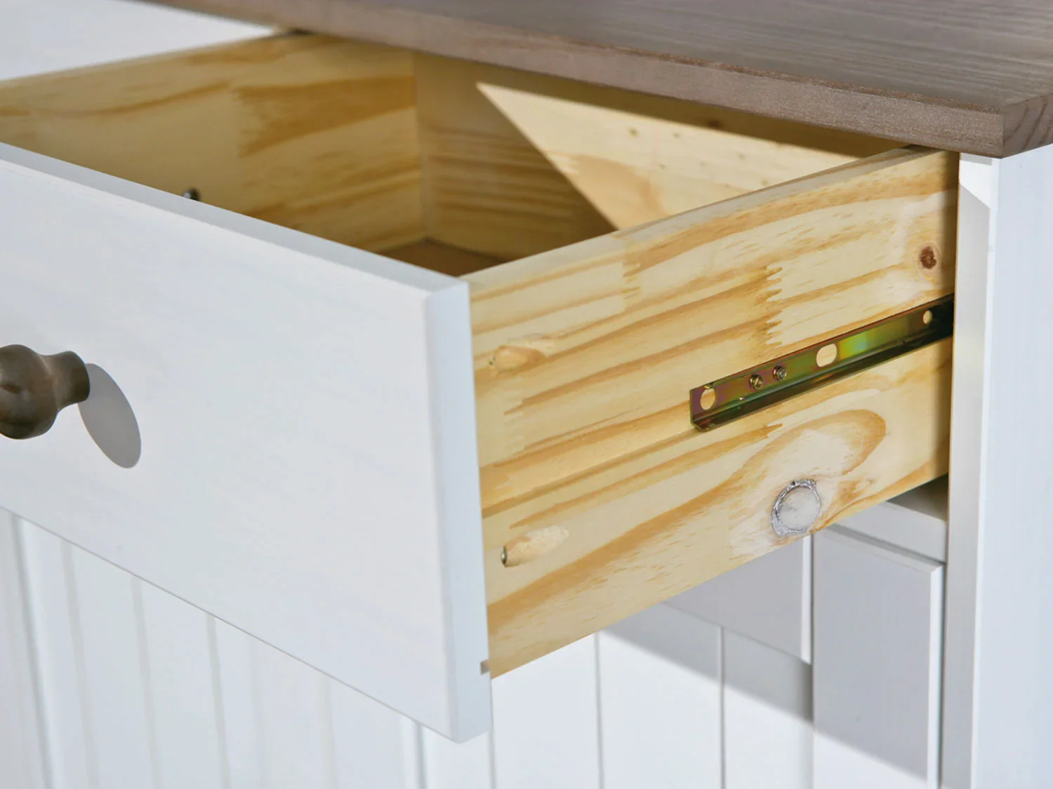 Inter Link Commode haut de gamme style campagnard, bois de pin