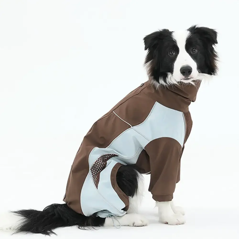 Multi-Functional Waterproof Windproof Dog Windbreaker Coat for Medium & Large Dogs