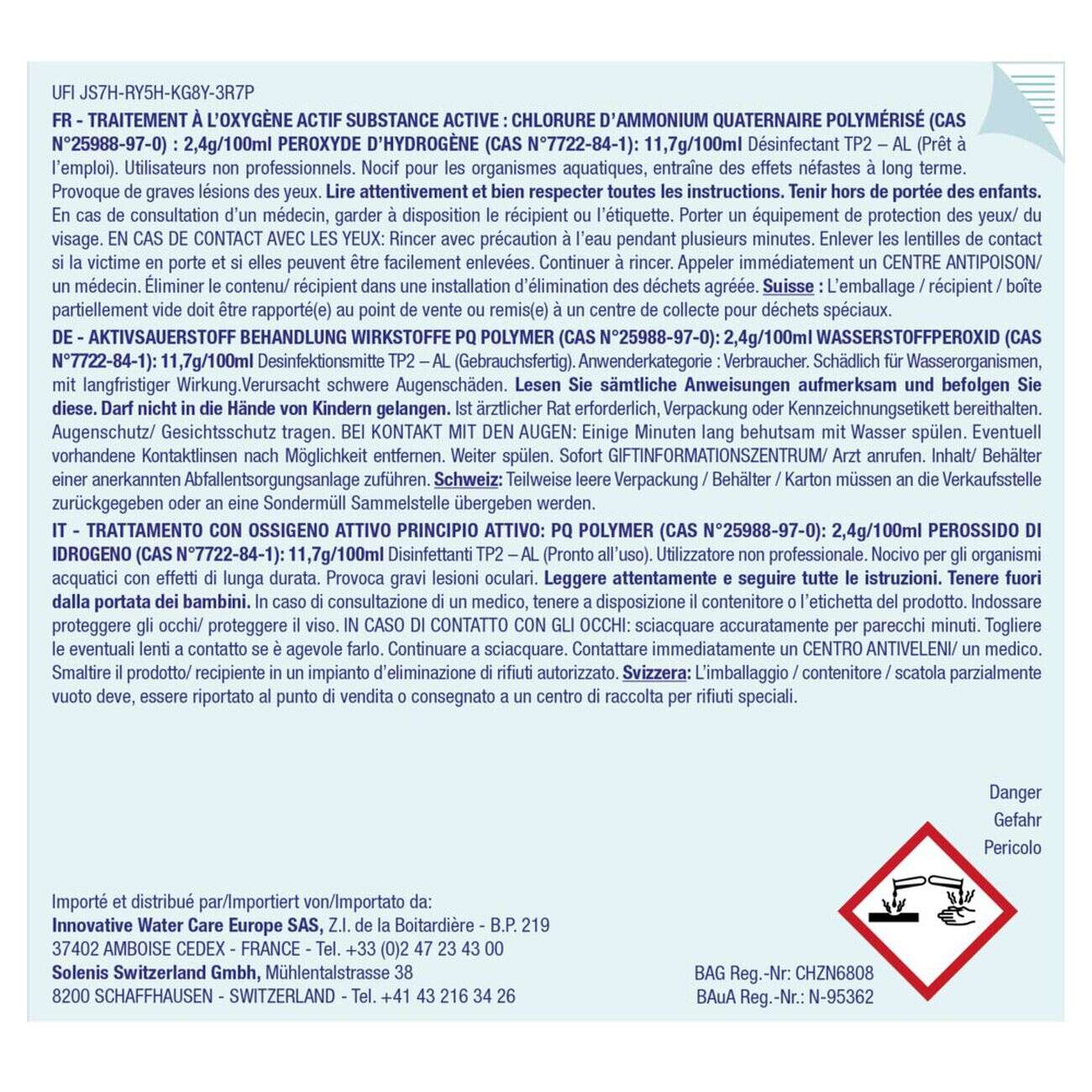 Traitement complet sans chlore 1L