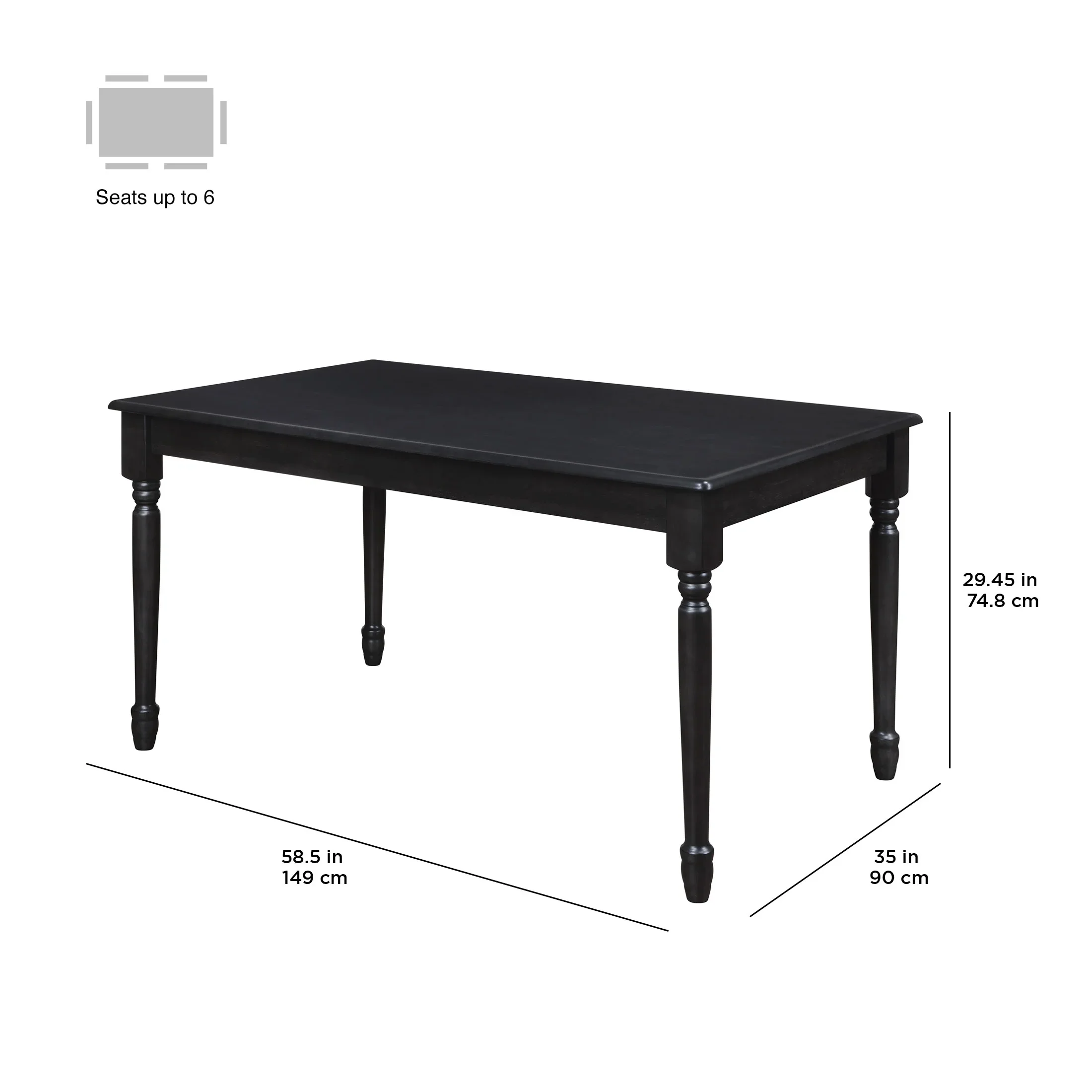 Better Homes and Gardens Autumn Lane Farmhouse Dining Table, Multiple Finishes