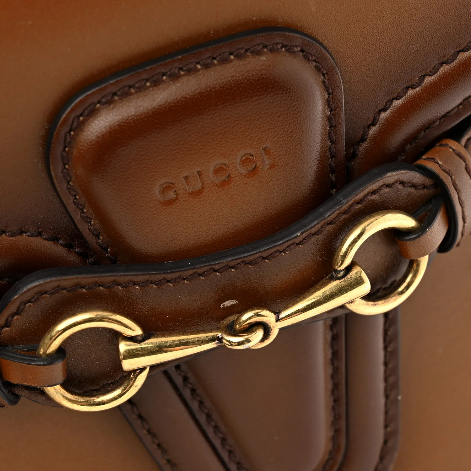 Calfskin Medium Lady Web Shoulder Bag Cuir