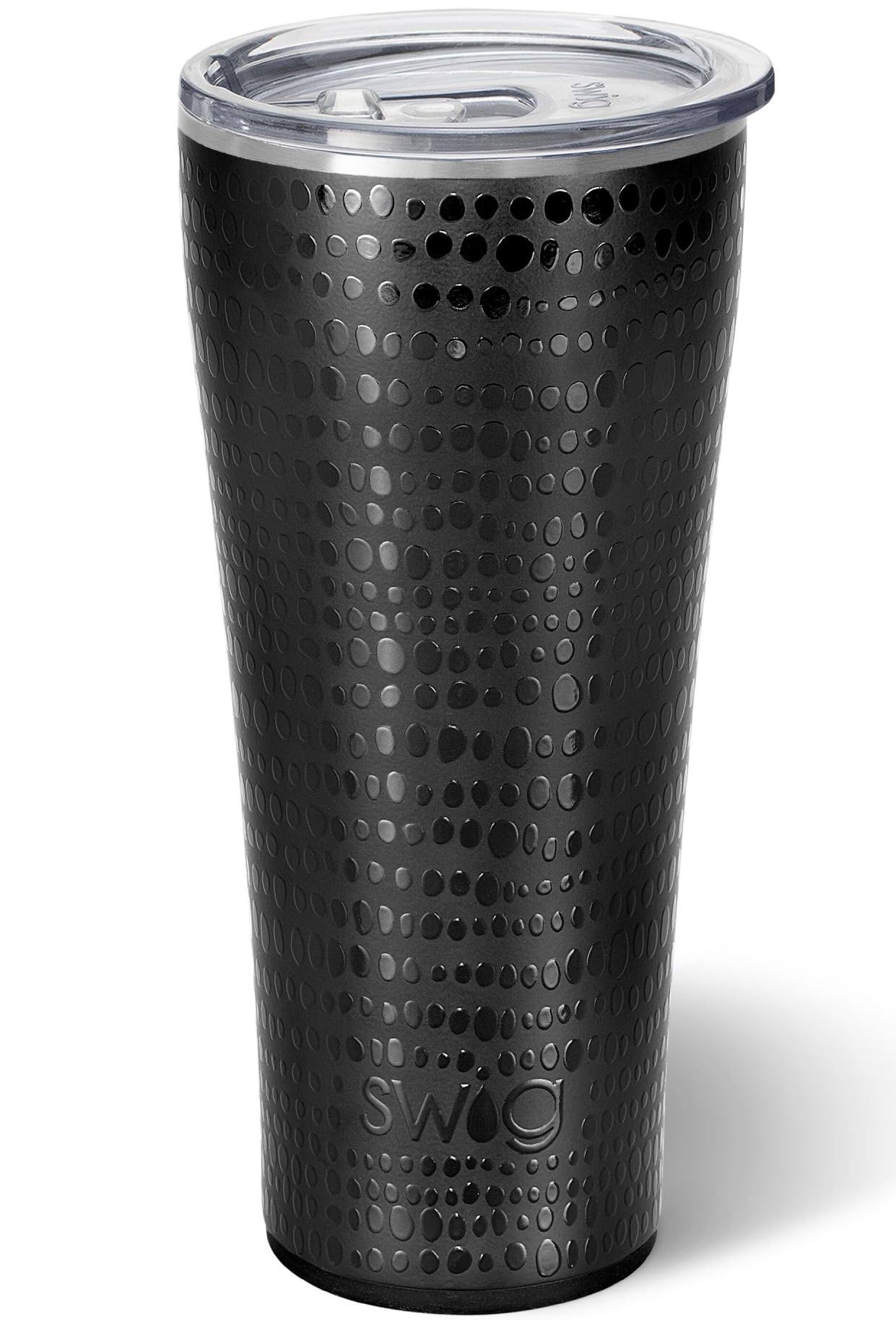 Swig Life Tumbler - Glamazon Onyx Insulated Stainless Steel - 32oz - Dishwasher Safe with A Non-Slip Base