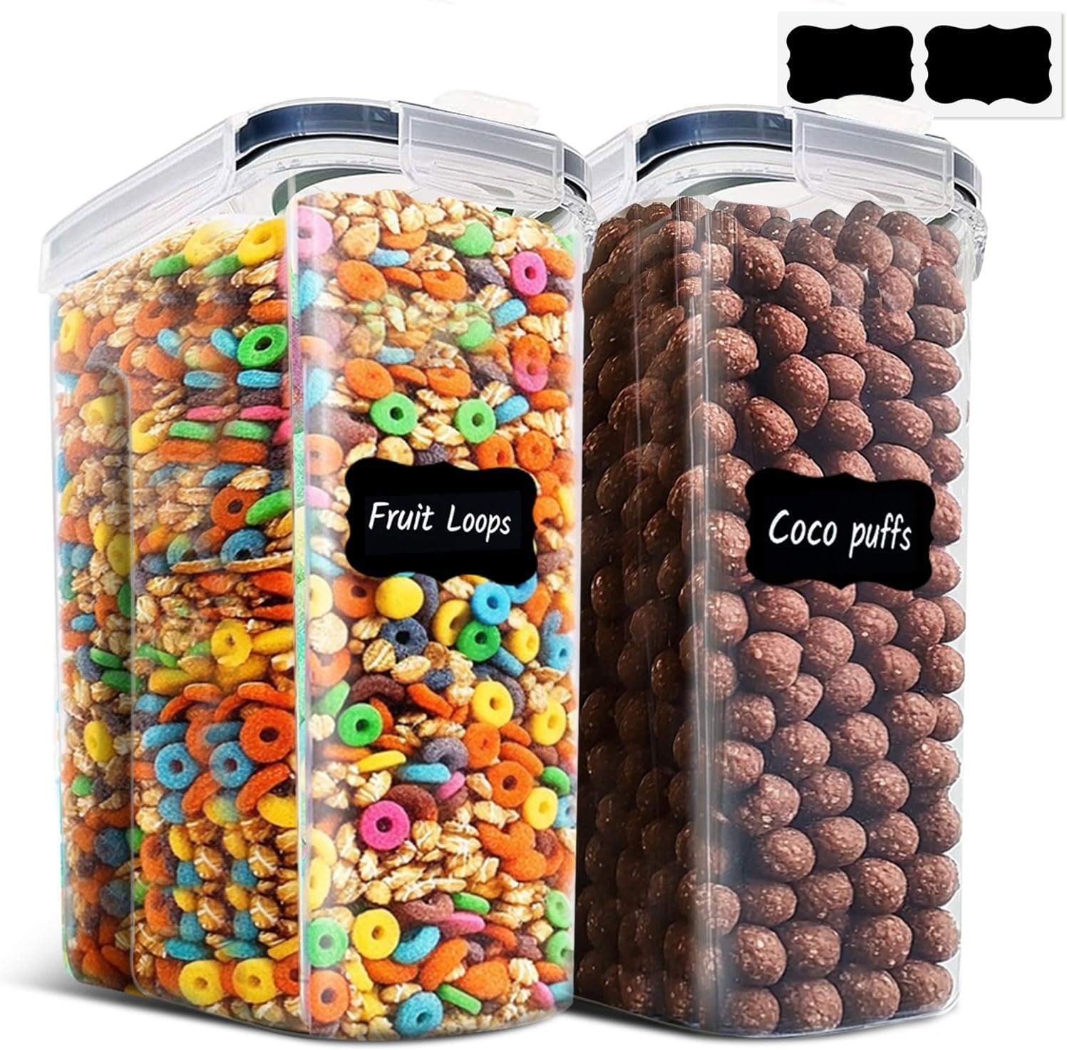 ComSaf Airtight Flour and Sugar Container 2.6Qt & 5.5Qt 3-Pack, Wide Mouth