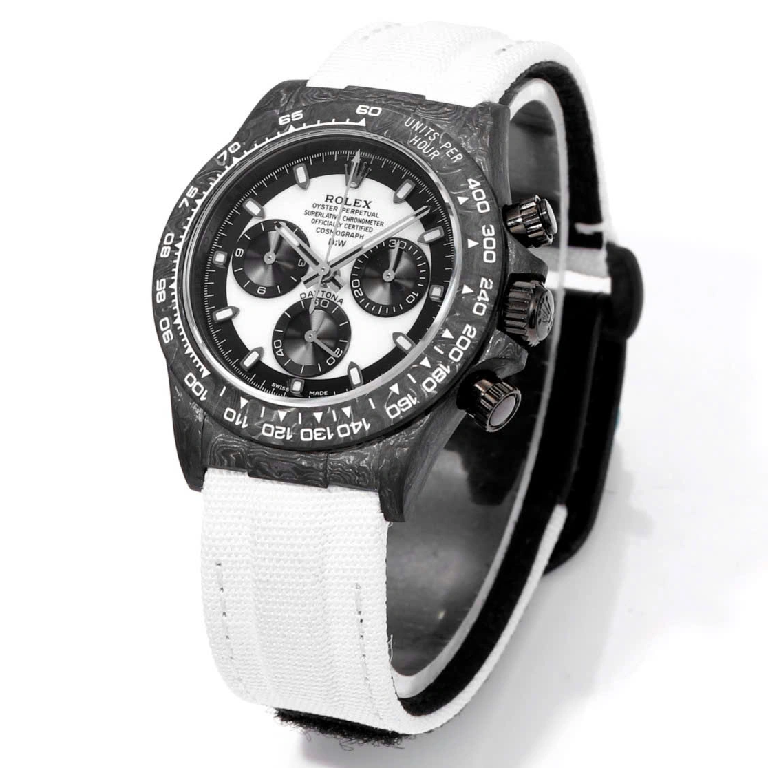 [Super Clone]Rolex Daytona Choronograph DIW Cream Carbon 40mm Replica 1:1 – Top Quality Version