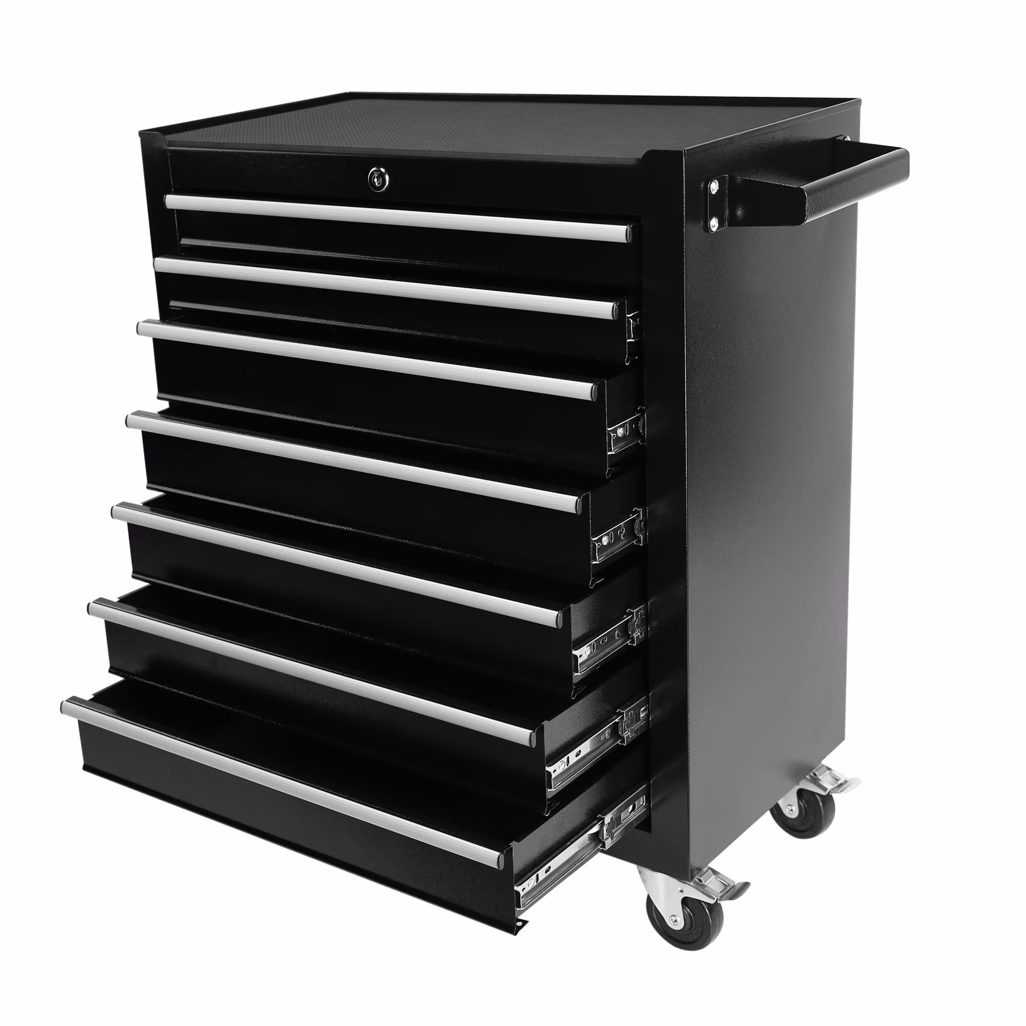EastVita Tool Chest, 7-Drawer Rolling Tool Storage Cabinet with Liner, Adjustable Shelf, Locking Mechanism, Parking Brakes, Tool Cart Chest for Garage, Workshop, Home
