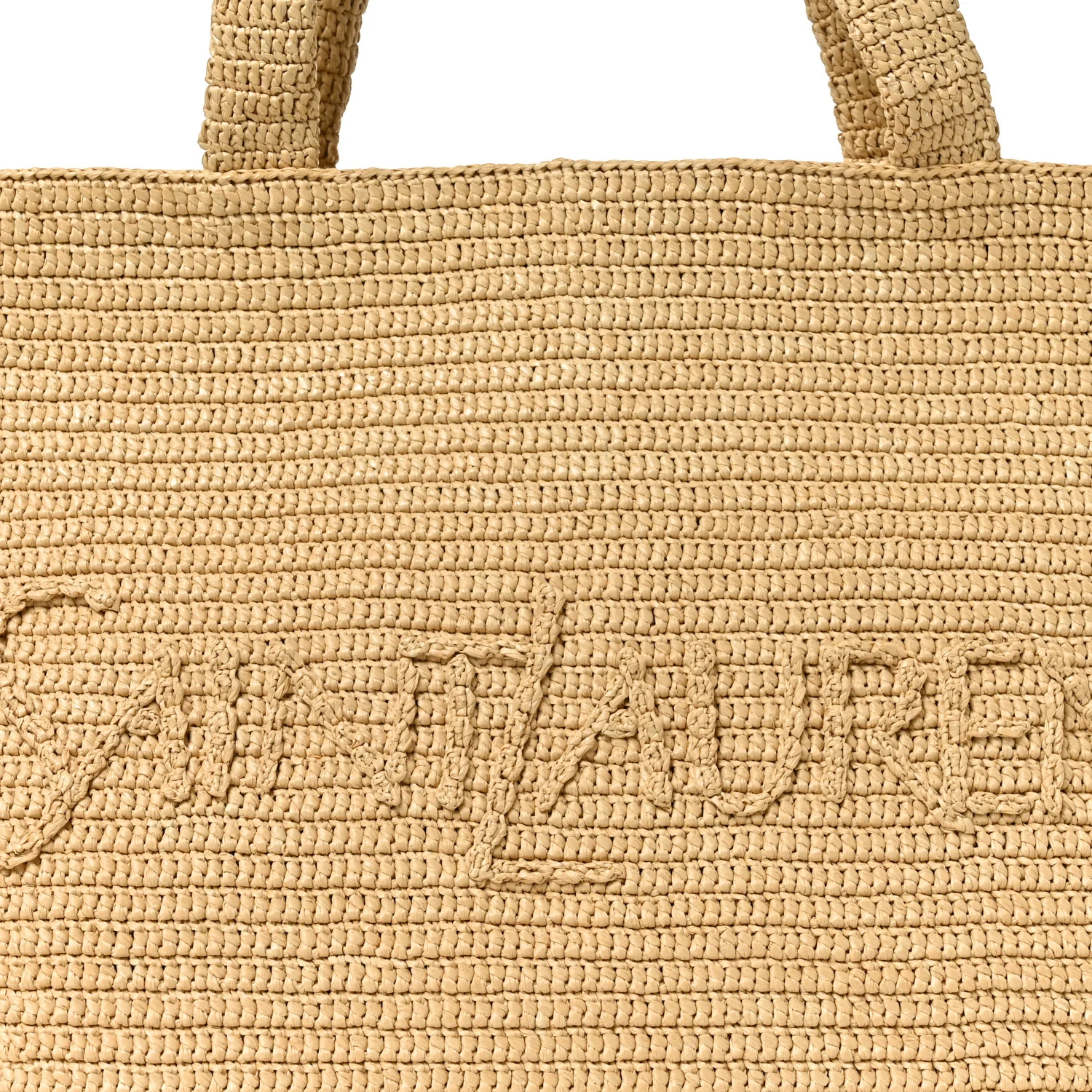 Raffia Logo Tote Naturel
