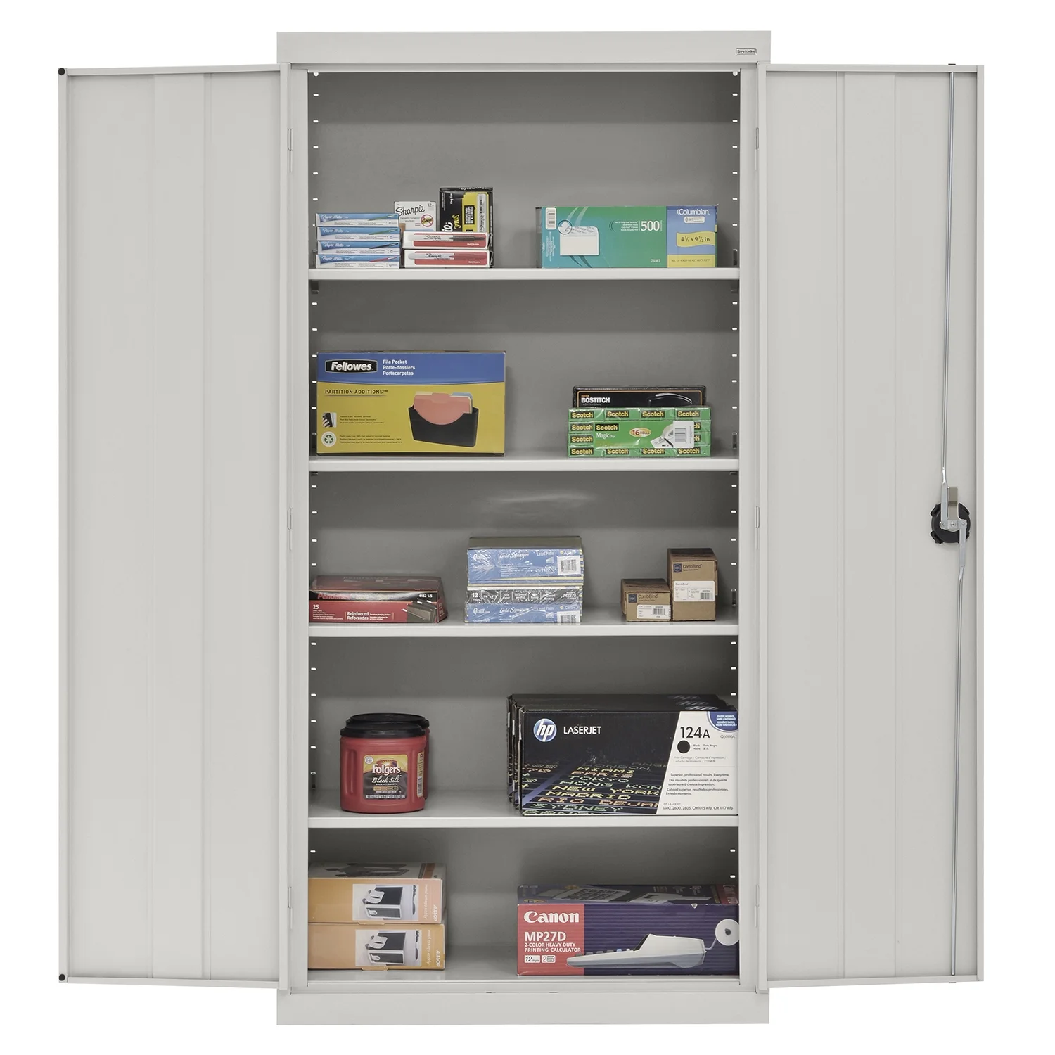 Elite Series Steel Freestanding Garage Cabinet in Dove Gray (36 in. W x 72 in. H x 18 in. D)(Dove Gray) - Image 5