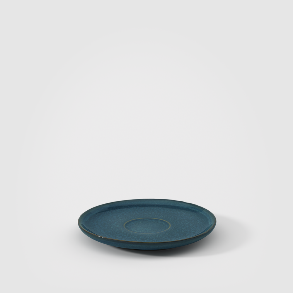 Crafted Espresso cup saucer - Blue, 4.7'', Premium Porcelain