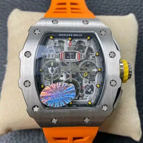 Richard Mille RM11-03 KV Factory Orange Rubber Strap