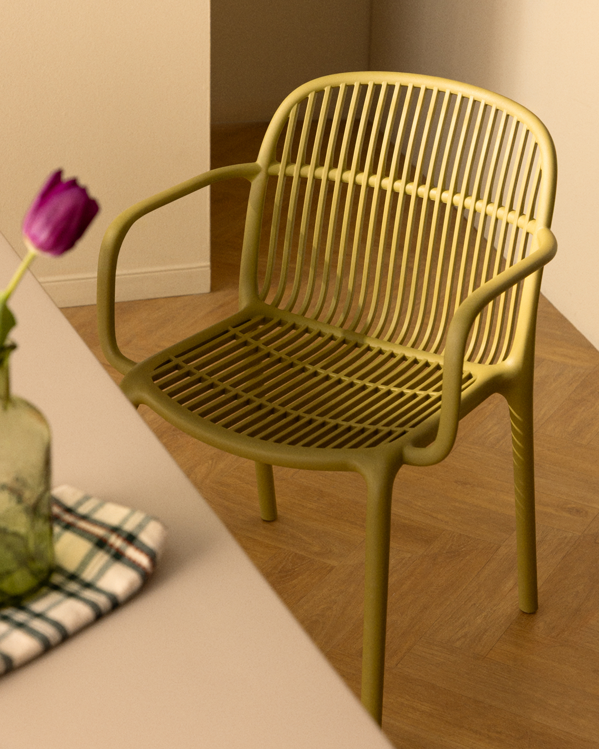 Aisha - Silla de Comedor de Polipropileno con Reposabrazos Aisha