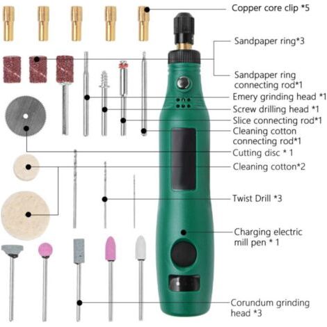 Mini perceuse électrique rechargeable, moto électrique multifonction sans fil, perceuse électrique, meuleuse électrique — vue 2