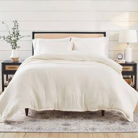 Better Homes & Gardens 3-Piece Cream Gauze Comforter Set, Adult King
