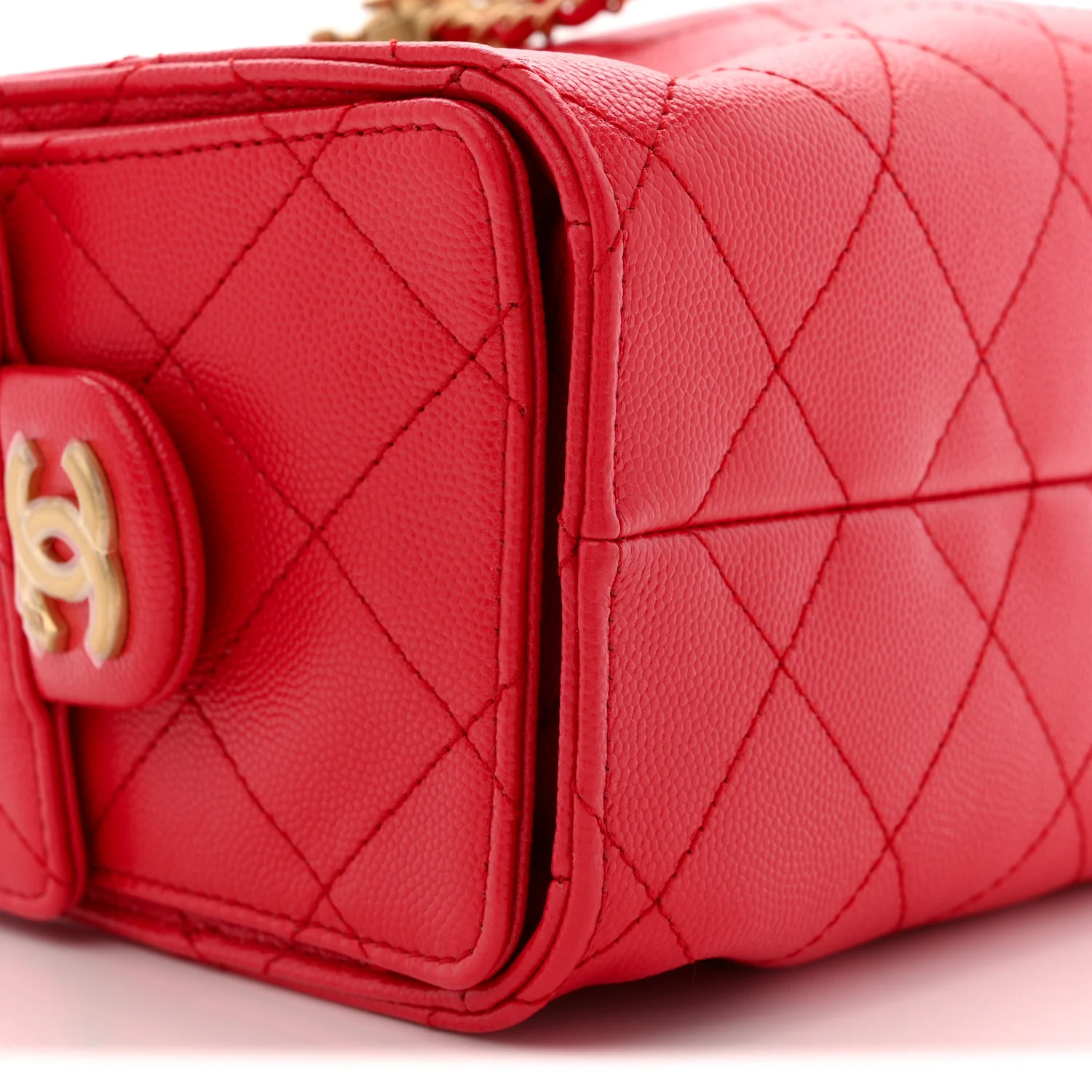 Caviar Quilted Mini Chanel 25 Handbag Red