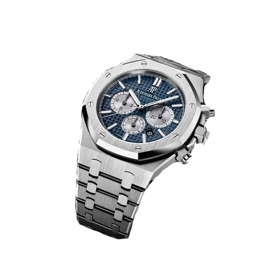 [Super Clone]Audemars Piguet Royal Oak 41mm Blue Dial Stainless Steel Bracelet Men's Watch