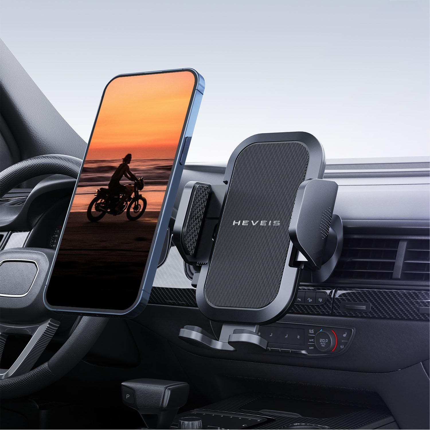 Phone Holder Car,Upgraded Metal Hook Clip Car Phone Holder for Car Vent,Thick Cases Friendly Cell Phone Holder Car,Suitable for Most Smartphones Black