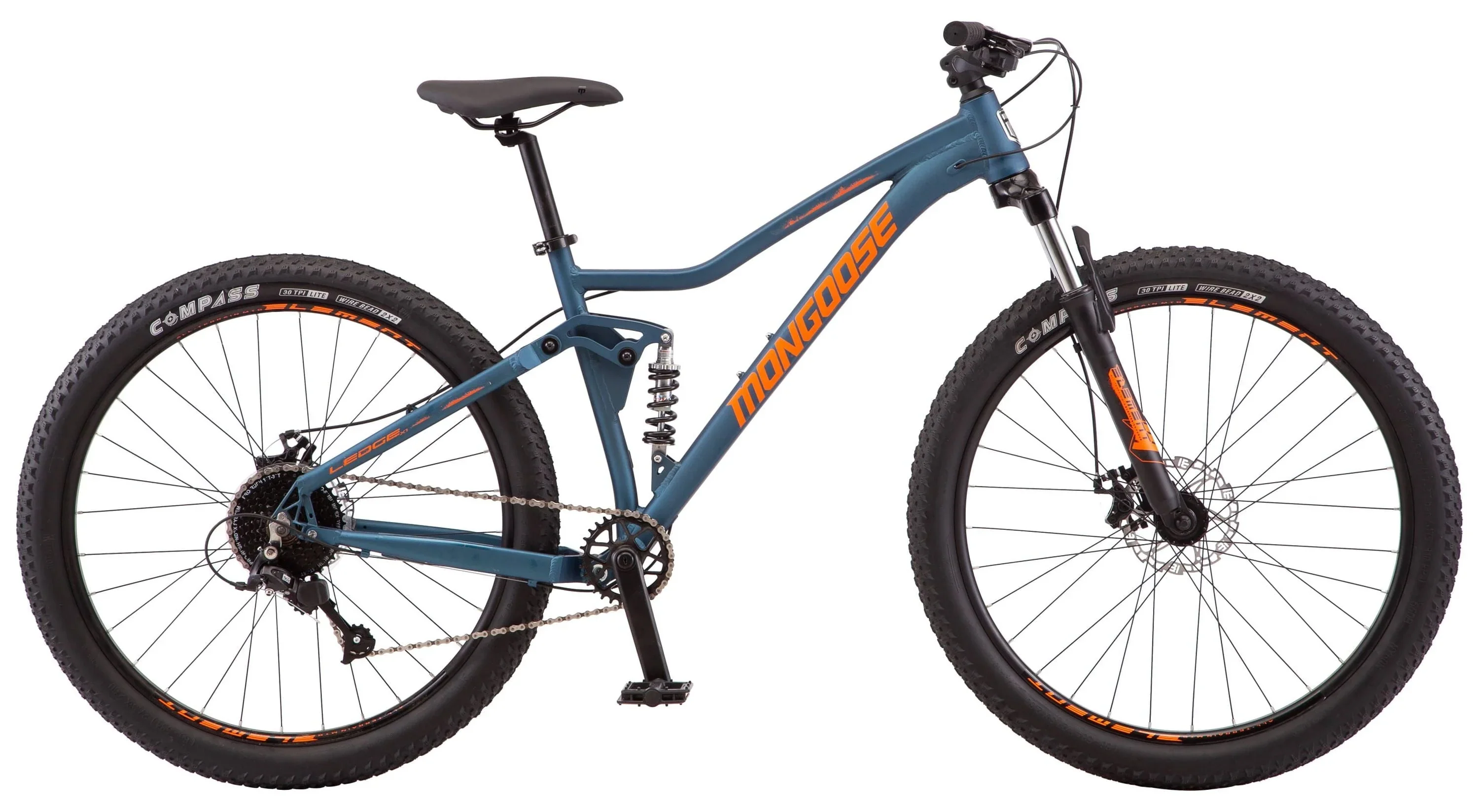 Mongoose 27.5 Ledge Mountain Bike, 7 Speeds, Teal