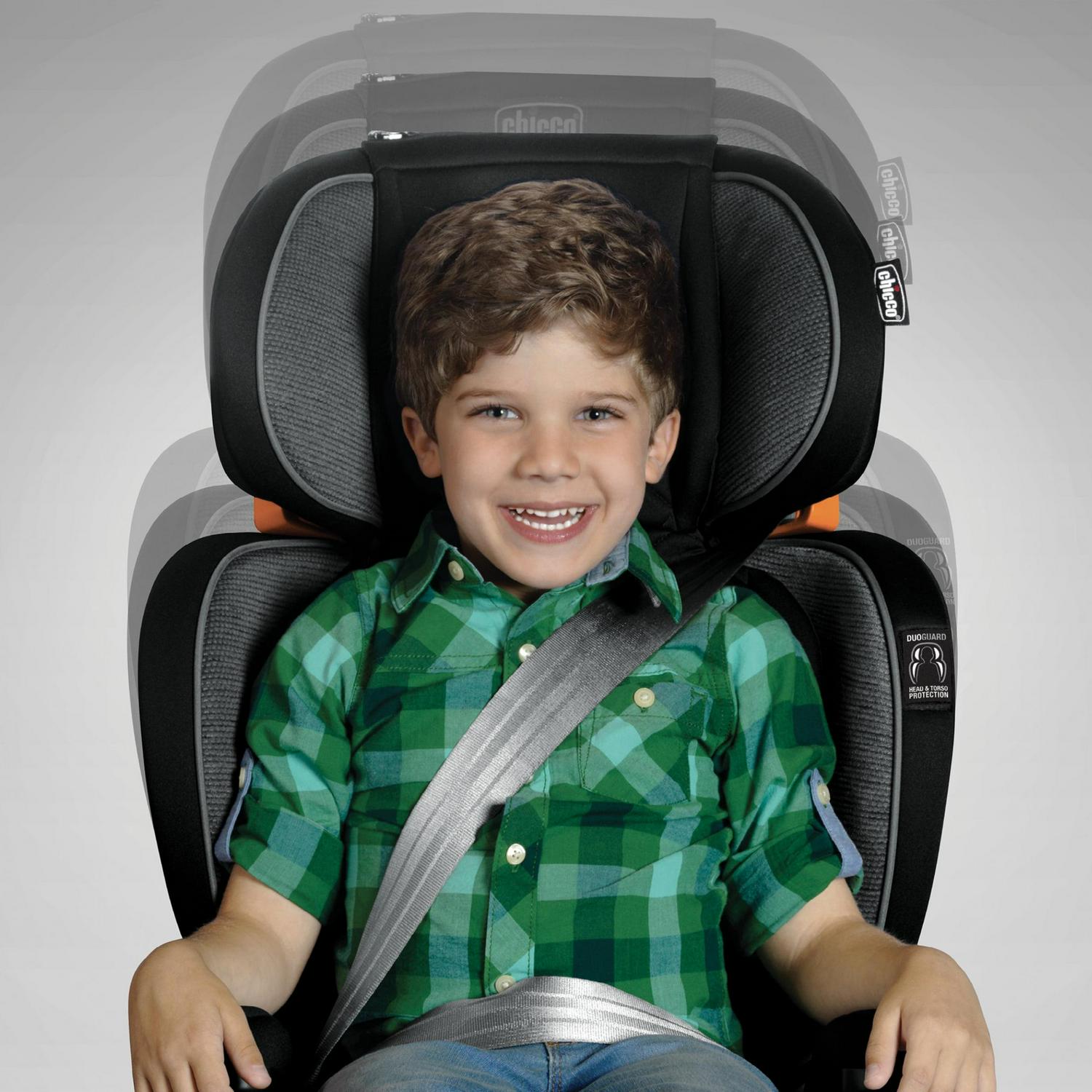 Chicco Kidfit Zip Plus 2 - in - 1 Belt Positioning Booster Car Seat - Taurus (Black/Grey). New
