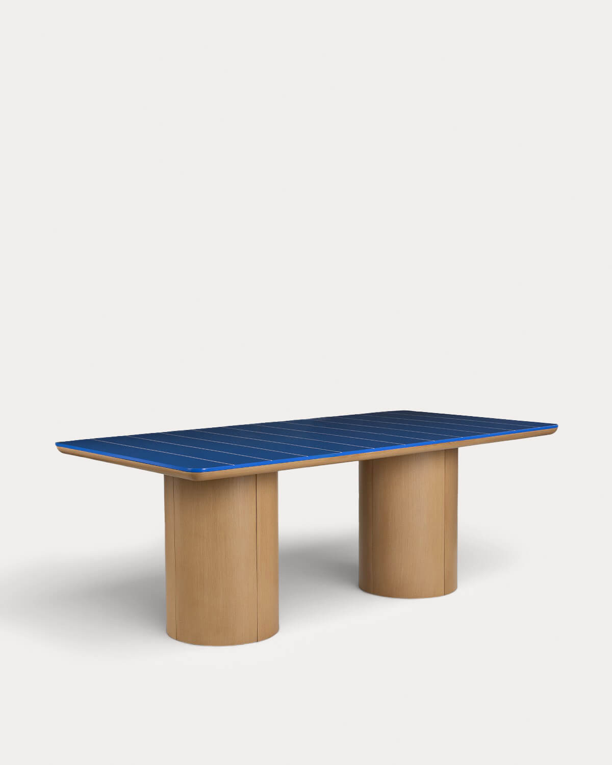 Pepe - Mesa de Exterior Rectangular de Cemento y Madera de Acacia (200x105 cm) Pepe