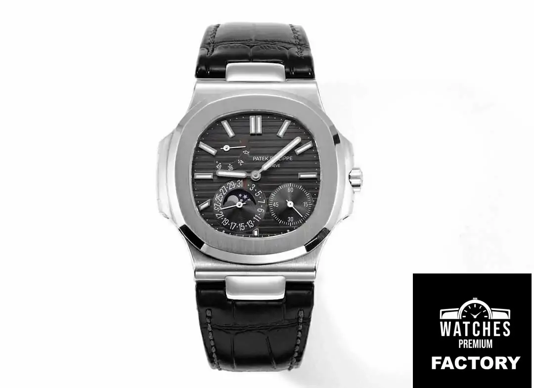 Patek Philippe Nautilus 5712G-001 GR Factory Black Leather Strap