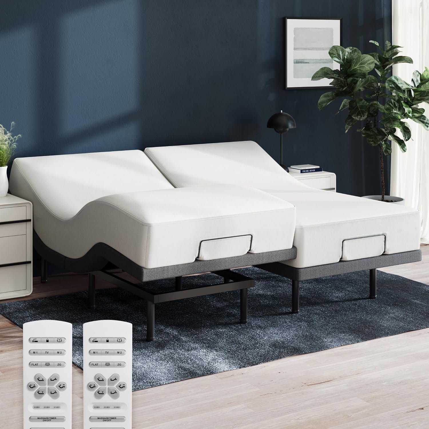 Nectar Twin XL Adjustable Base and 12” Mattress (New Version) - Head & Foot Incline - Medium Firm Memory Foam - Cooling Top Layer - 3 Massage Settings - 365-Night Mattress Trial & Forever Warranty