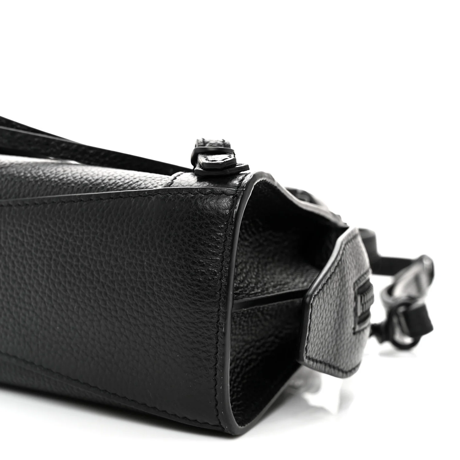 Grained Calfskin Neo Classic Black Hardware Nano City Crossbody Black