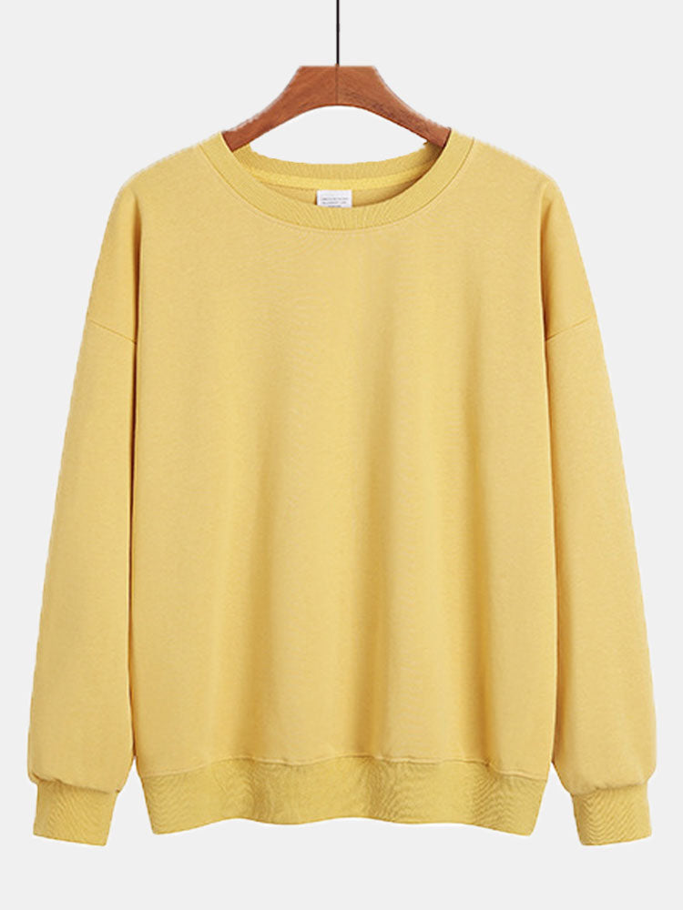 Sweat-shirts basiques en coton multicolore