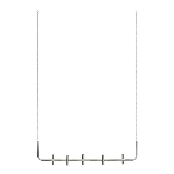 Maxi lysestake i jern 102x26 cm antikk sølv