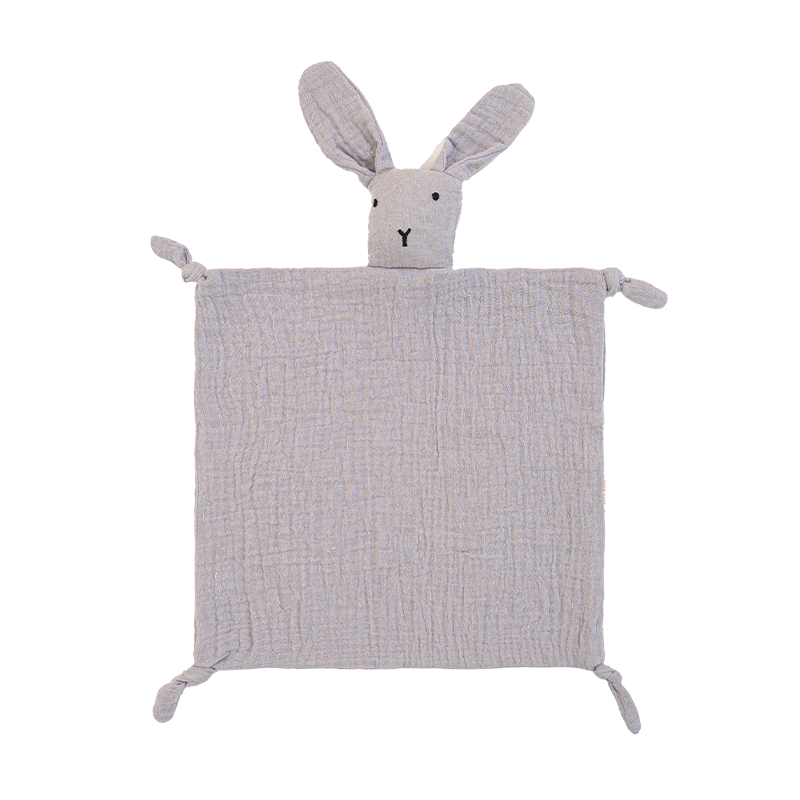 Rabbit Plush Lovey Baby Cotton-silk Crepe Soothing Cloth Soft Solid Colors Baby Sleep Soothing Hand Towel Hand Towel Wiping Aid
