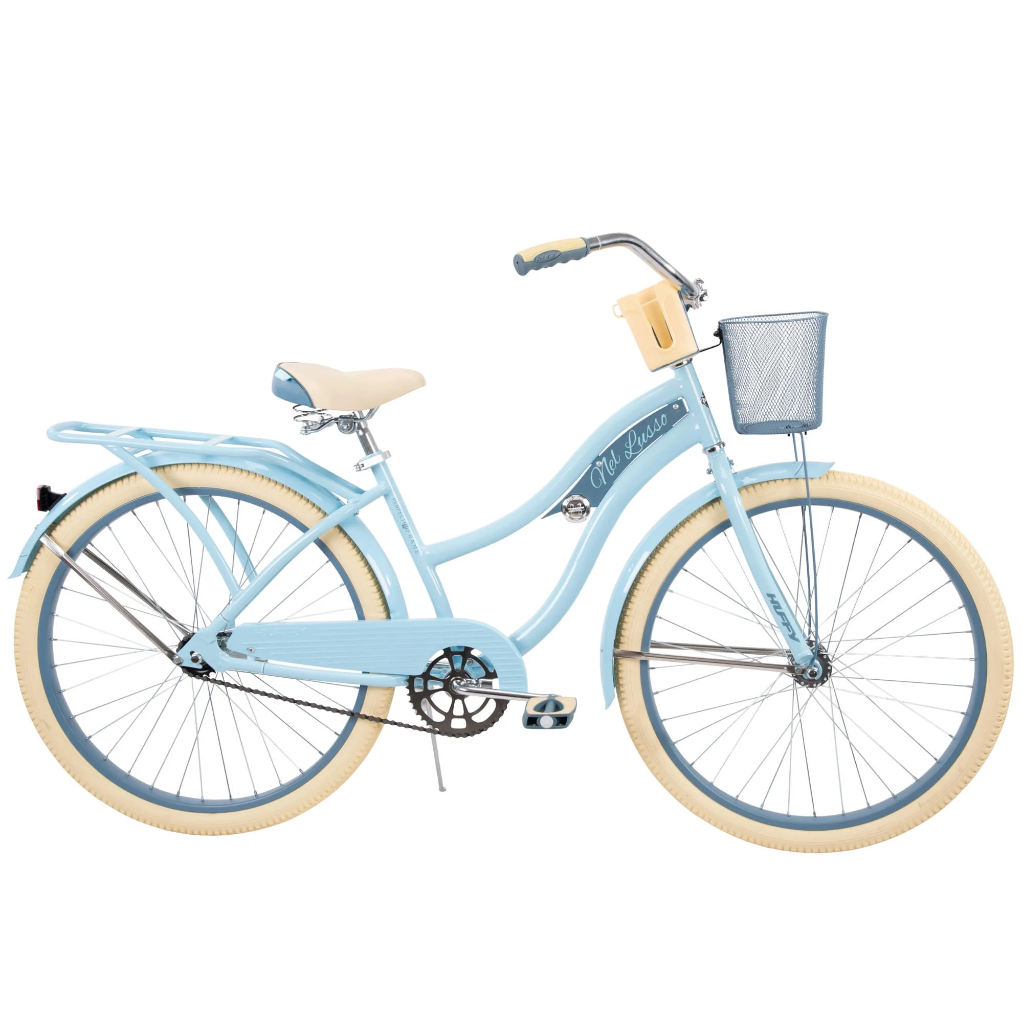 Nel Lusso Classic Cruiser Bike with Perfect Fit Frame, Women'S, Light Blue, 26 in