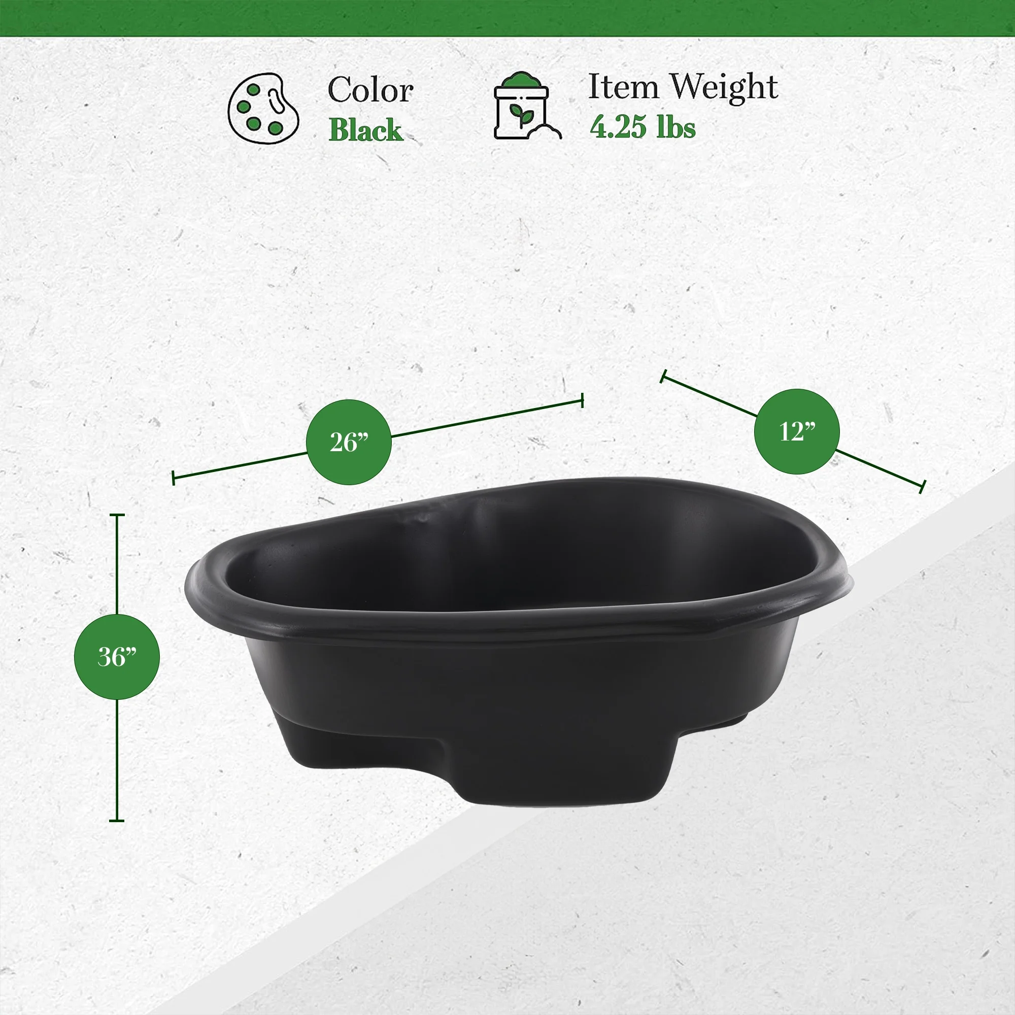 Rigid Plastic Pond Liner, 33 Gallon Base Accessory for Backyard Ponds Avonlea - Image 3